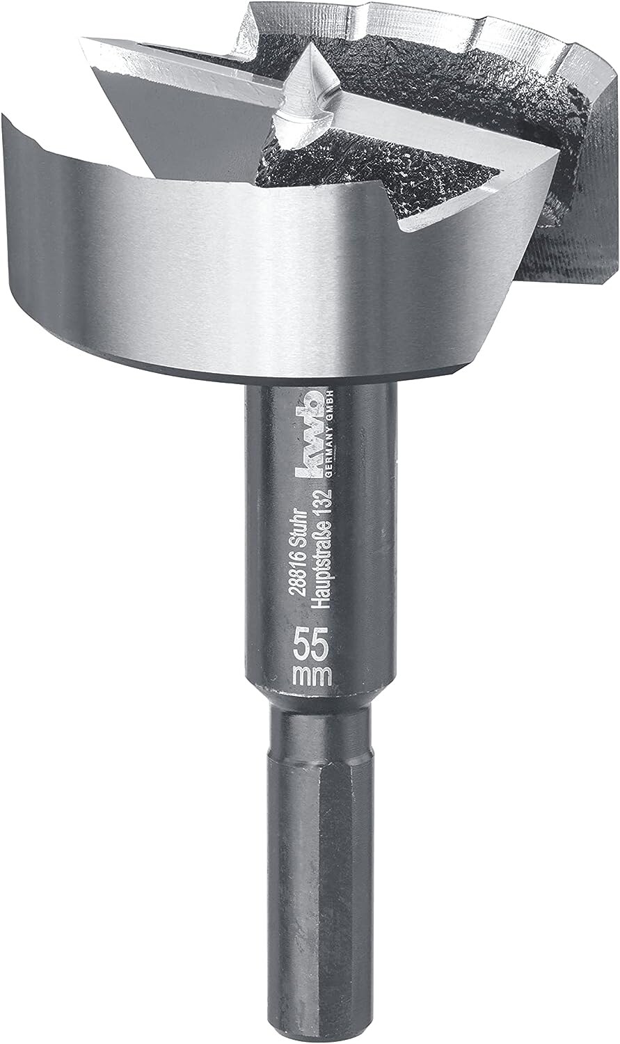 kwb SPEED Forstnerbohrer ø 55 mm – Vergüteter Spezialstahl, Präziser Wellenschliff, Gehärtete Schneiden, Polierte Oberfläche – Für präzise und ausrissfreie Bohrungen | 04009317063551