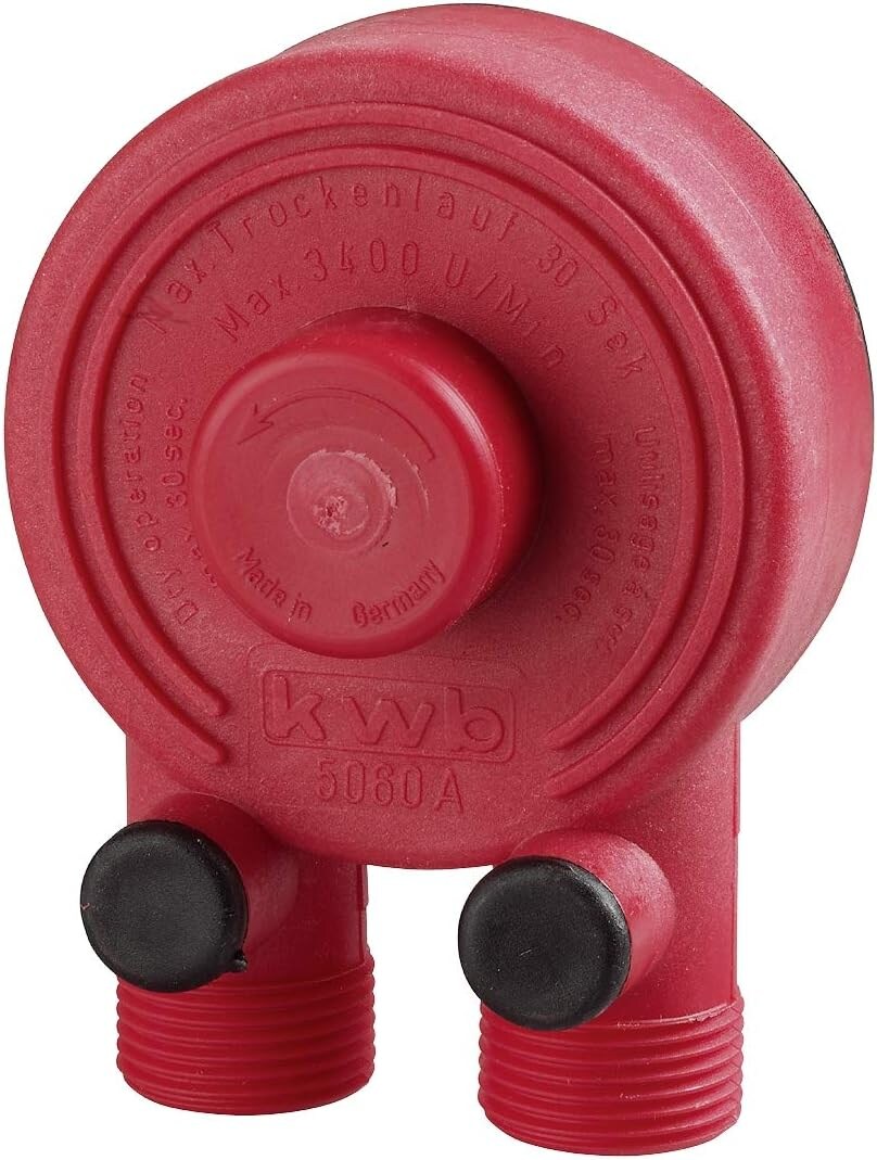 kwb Kombi-Pumpe P60 Bohrmaschinen-Pumpe 3000 l/h, selbstansaugend, Gewinde-Anschluss R 3/4“, f. Schlauch-Adapter 44593 und 44654 Zoll, Made in Germany | 04009315060002