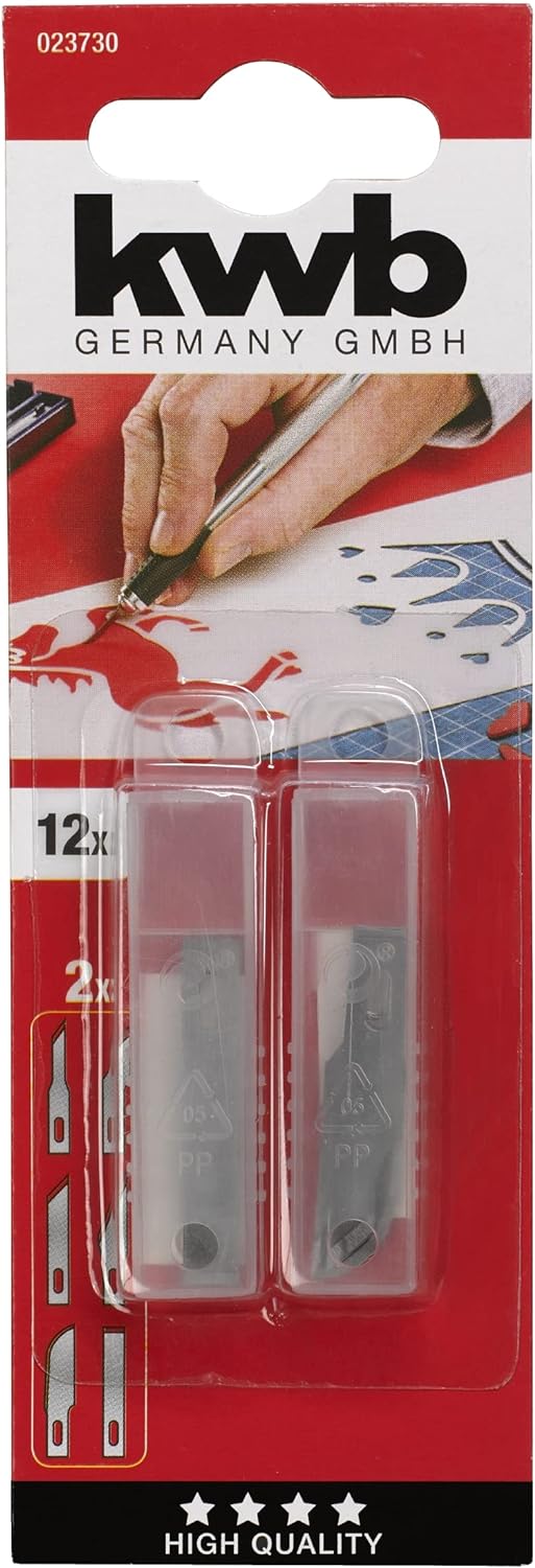 kwb Ersatzklingen f&uuml;r Bastelmesser 23730 (12 St&uuml;ck, f&uuml;r Artikel 14920 Extrem Scharf, Edelstahl) - Bild 1