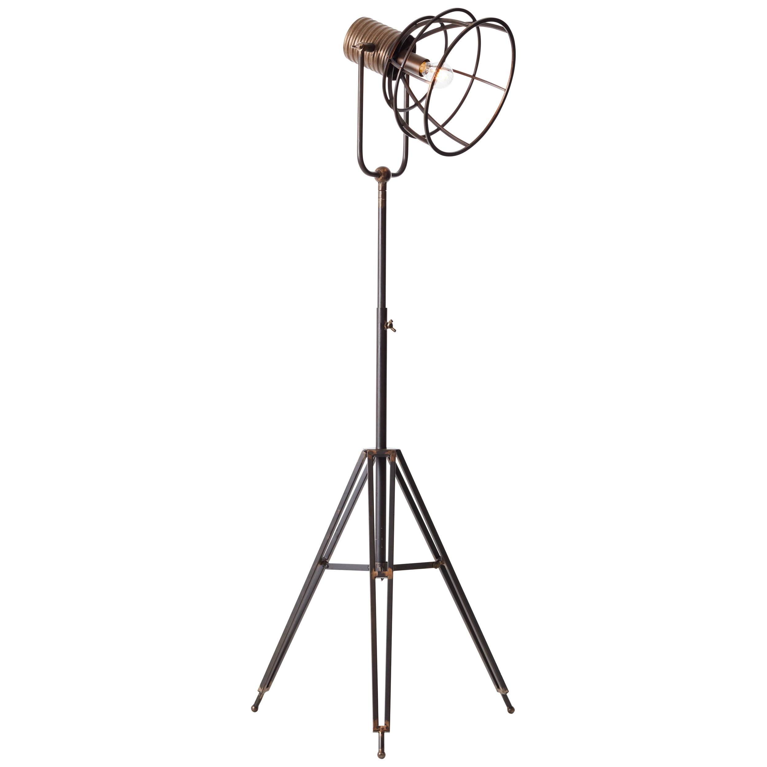 Brilliant Lampe Reece Standleuchte dreibeinig schwarz stahl Metall/Holz schwarz 1x A60 , E27 , 40 W - Bild 1