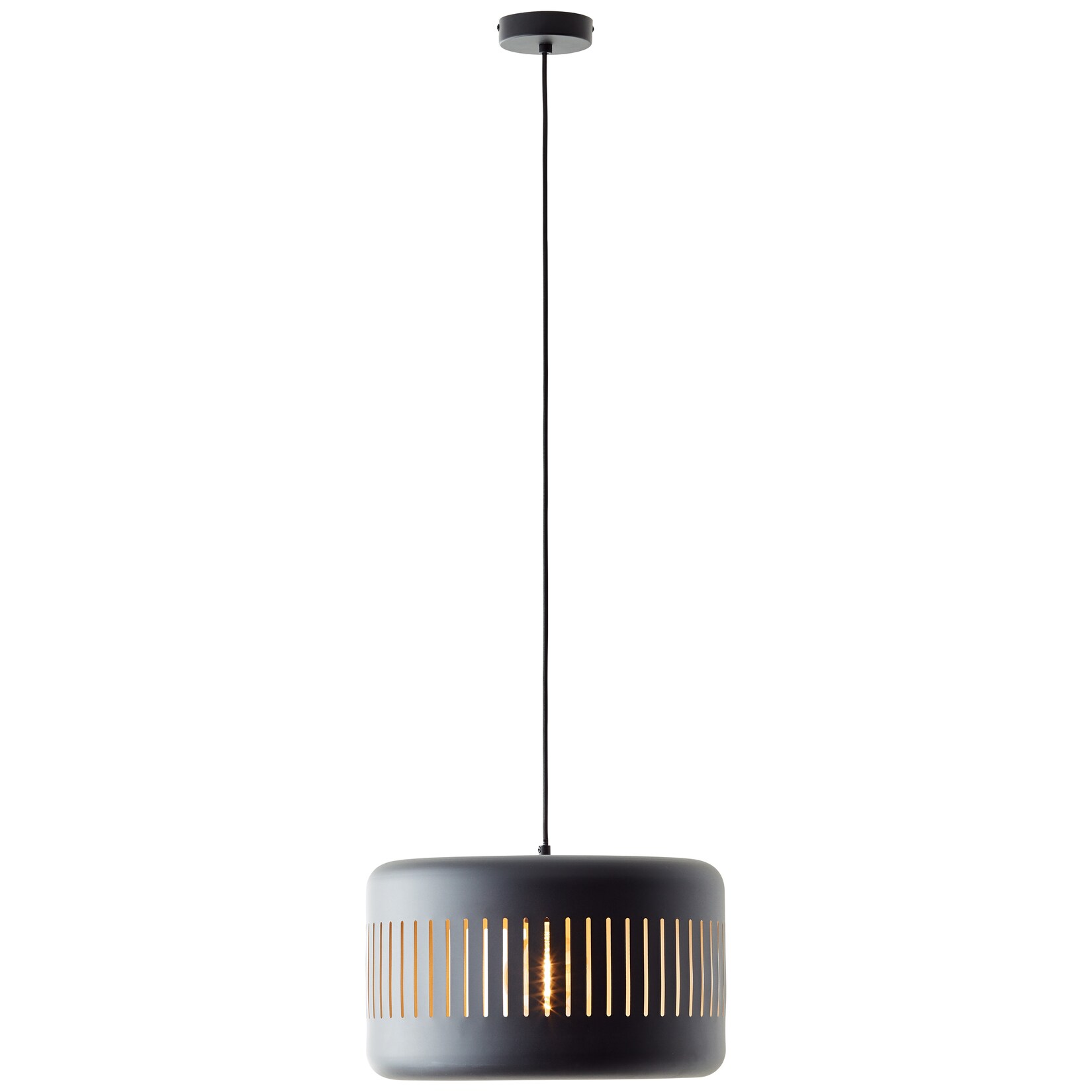 Brilliant Lampe Tyas Pendelleuchte 1flg schwarz/gold Kunststoff schwarz 1x A60 , E27 , 60 W