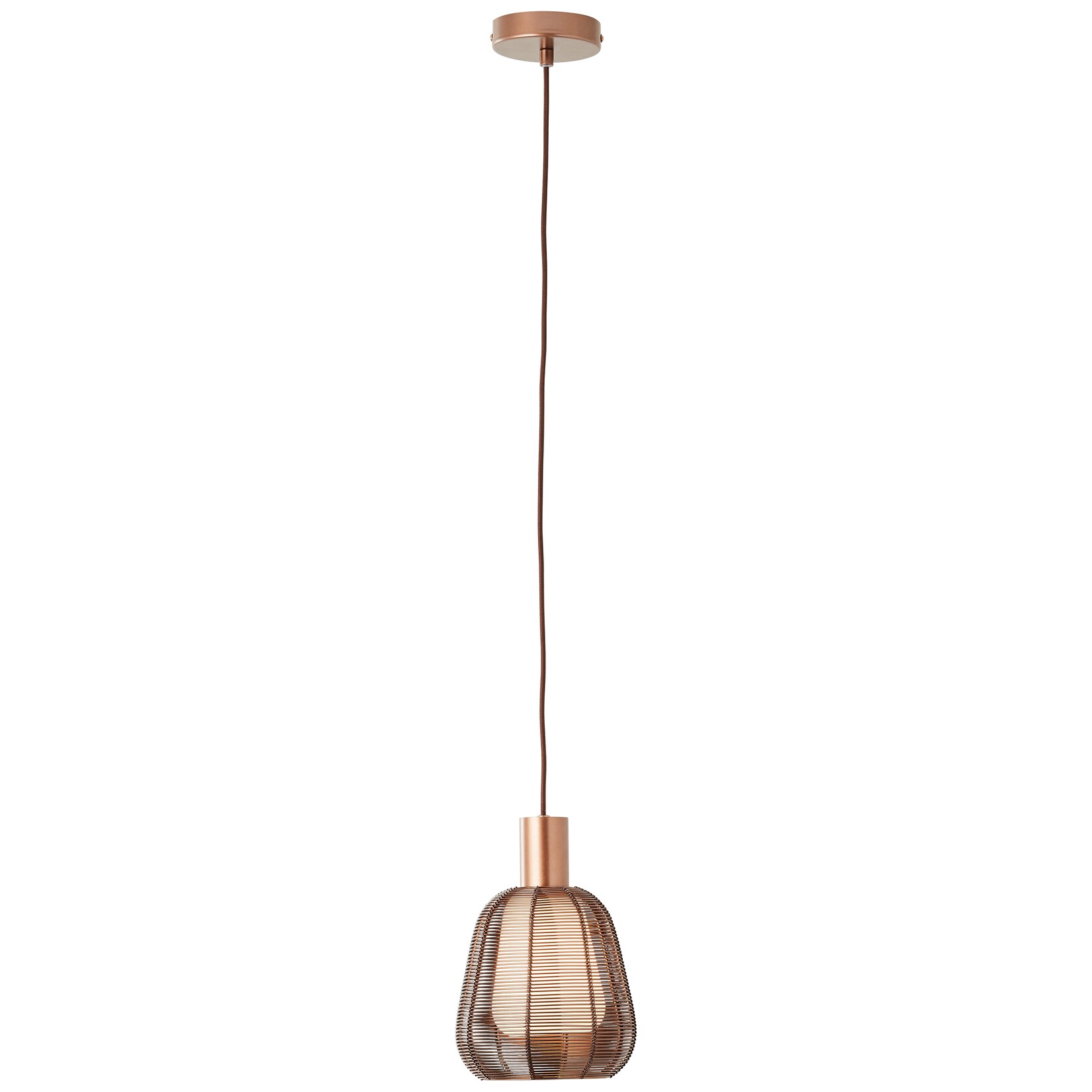 Brilliant Lampe Wallace Pendelleuchte 1-flammig Kaffee dunkel Aluminium braun 1x A60 , E27 , 40 W