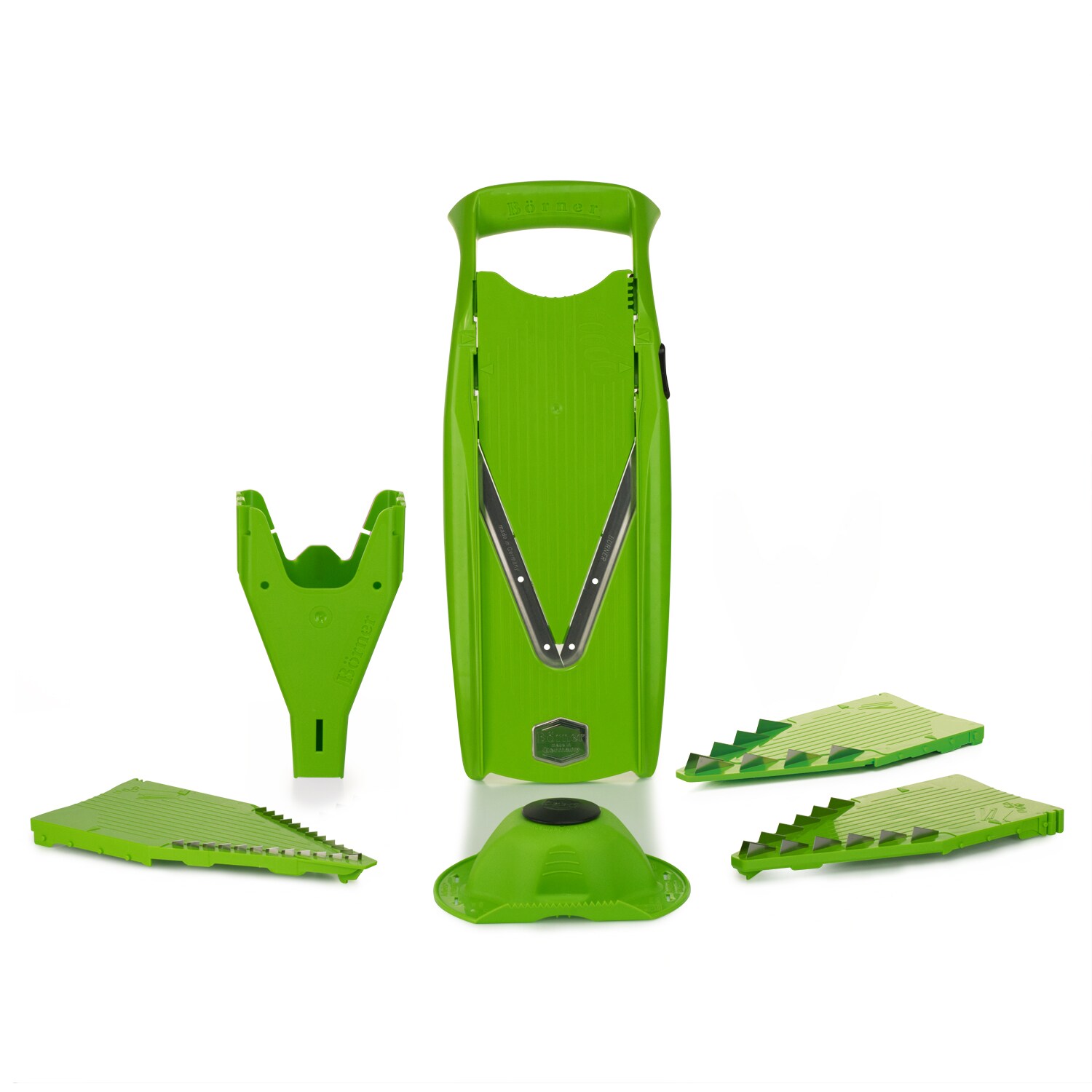 B&ouml;rner V5 PowerLine Mandoline Slicer 7-1 Set Starter-Set, Vegetable Cutter with Safety Insert, Slice Insert, 2 Blade Inserts, Food Safety Holder and Multibox - Bild 1
