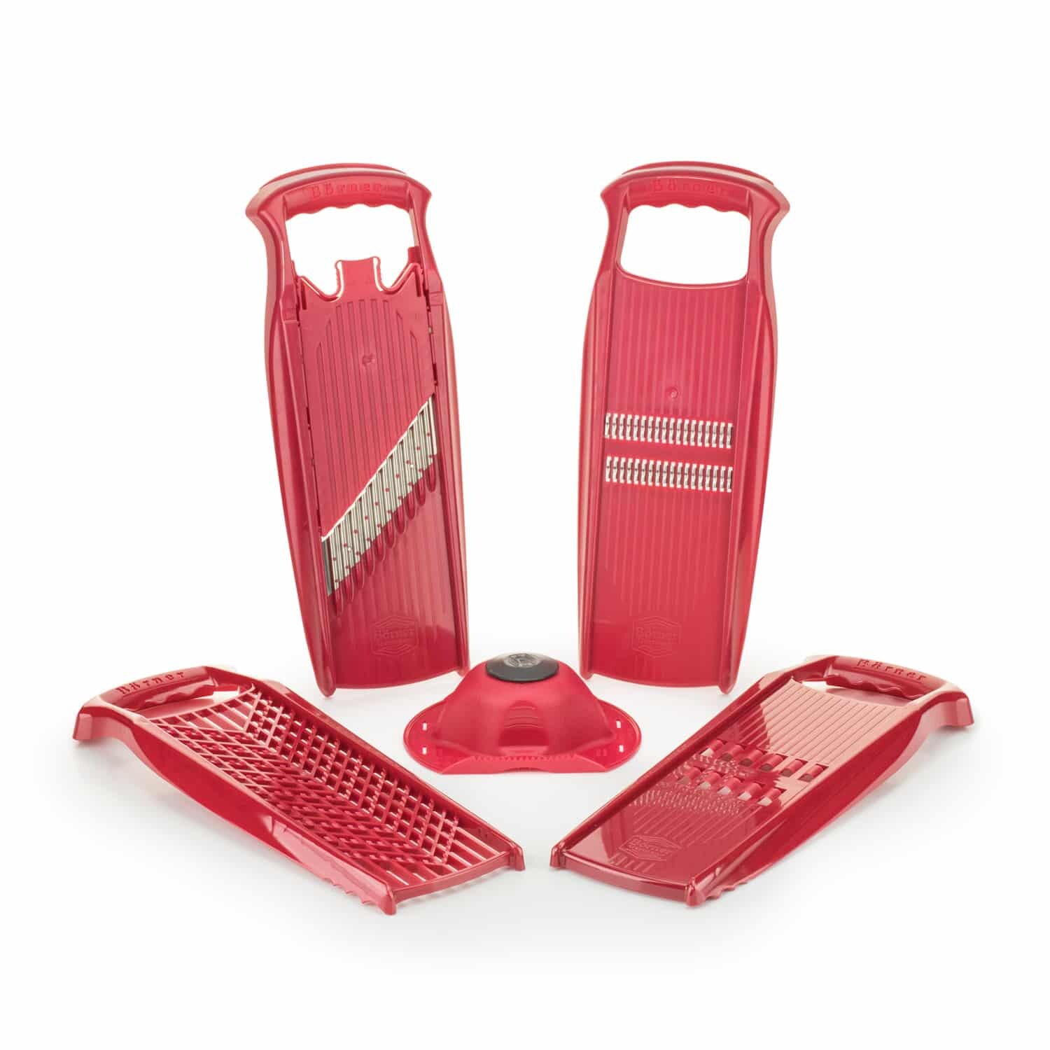 Borner Grater-Set Julienne Slicer, Crincle, Wave-Waffle Cuter, Cheese Grater | 04018093561199