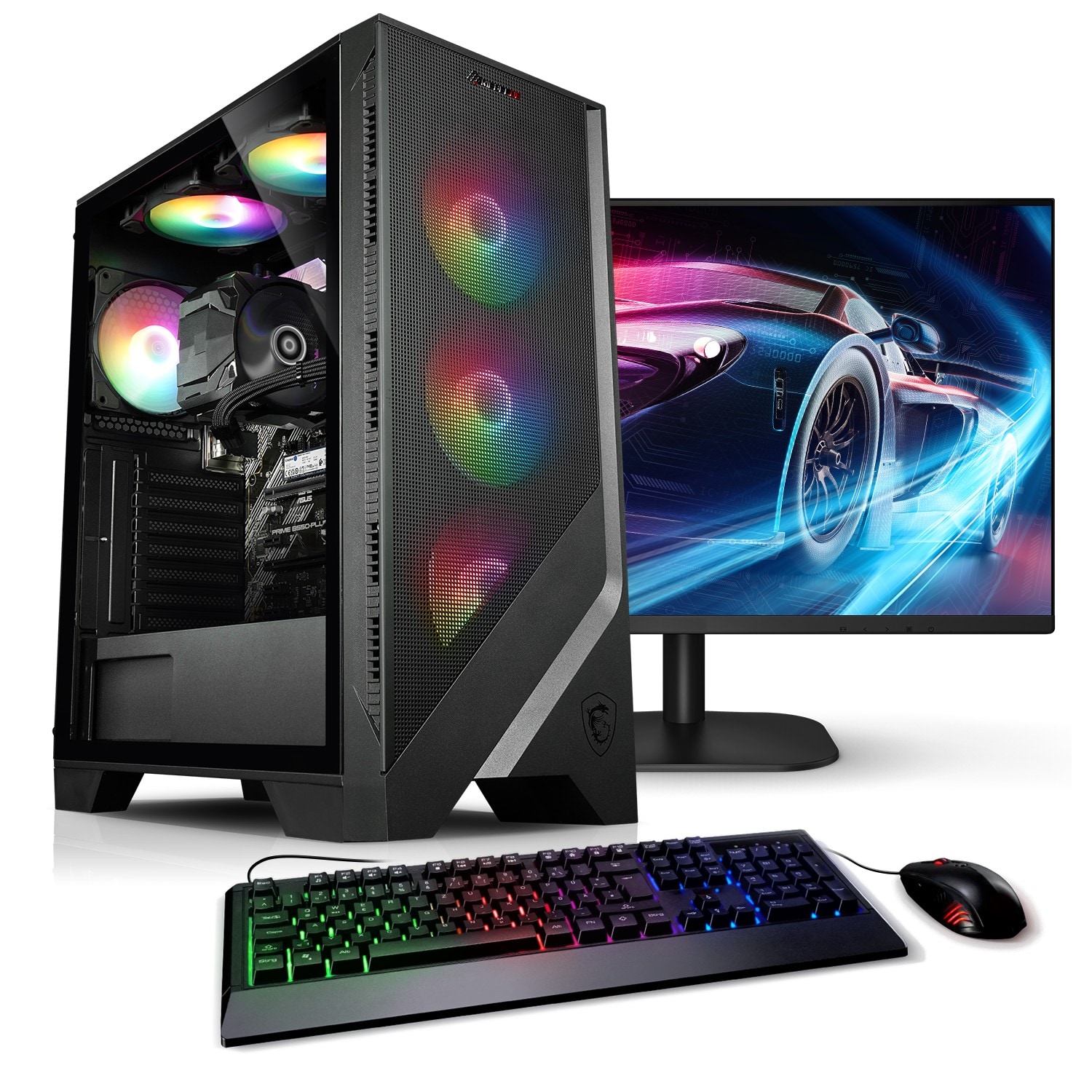 PC Set mit 27 Zoll TFT Allround AMD Ryzen 5 5600GT, 16GB DDR4, AMD Radeon Grafik, 500GB SSD, WLAN, Windows 11 - Bild 1