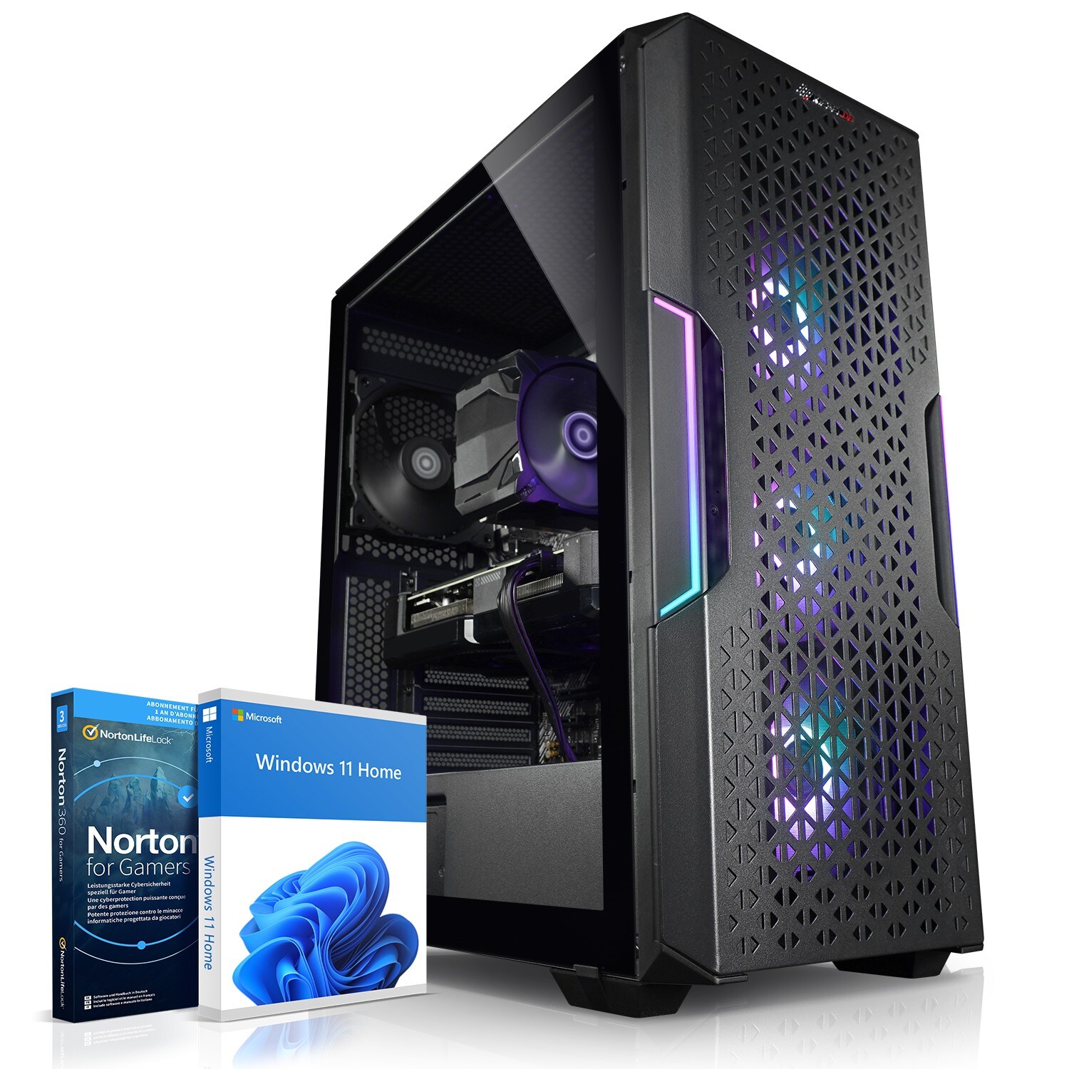 Gaming PC Cobra 14 Intel Core i5-14400F, 32GB DDR4, NVIDIA RTX 5060 Ti 8 GB, 2TB SSD, WLAN, Windows 11 | 04260627616794