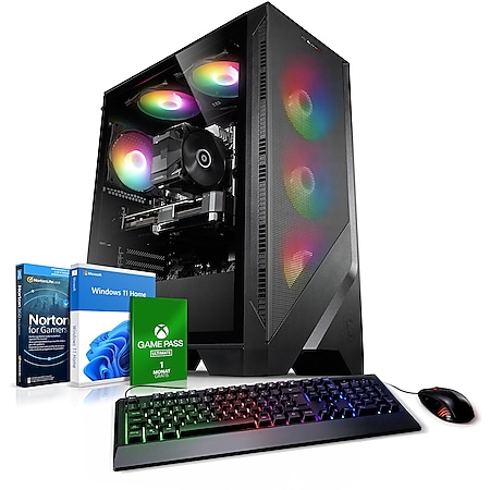 Gaming PC Cobra AMD Ryzen 5 4500, 16GB RAM, NVIDIA RTX 3050, 500GB SSD, Windows 11 - Bild 1