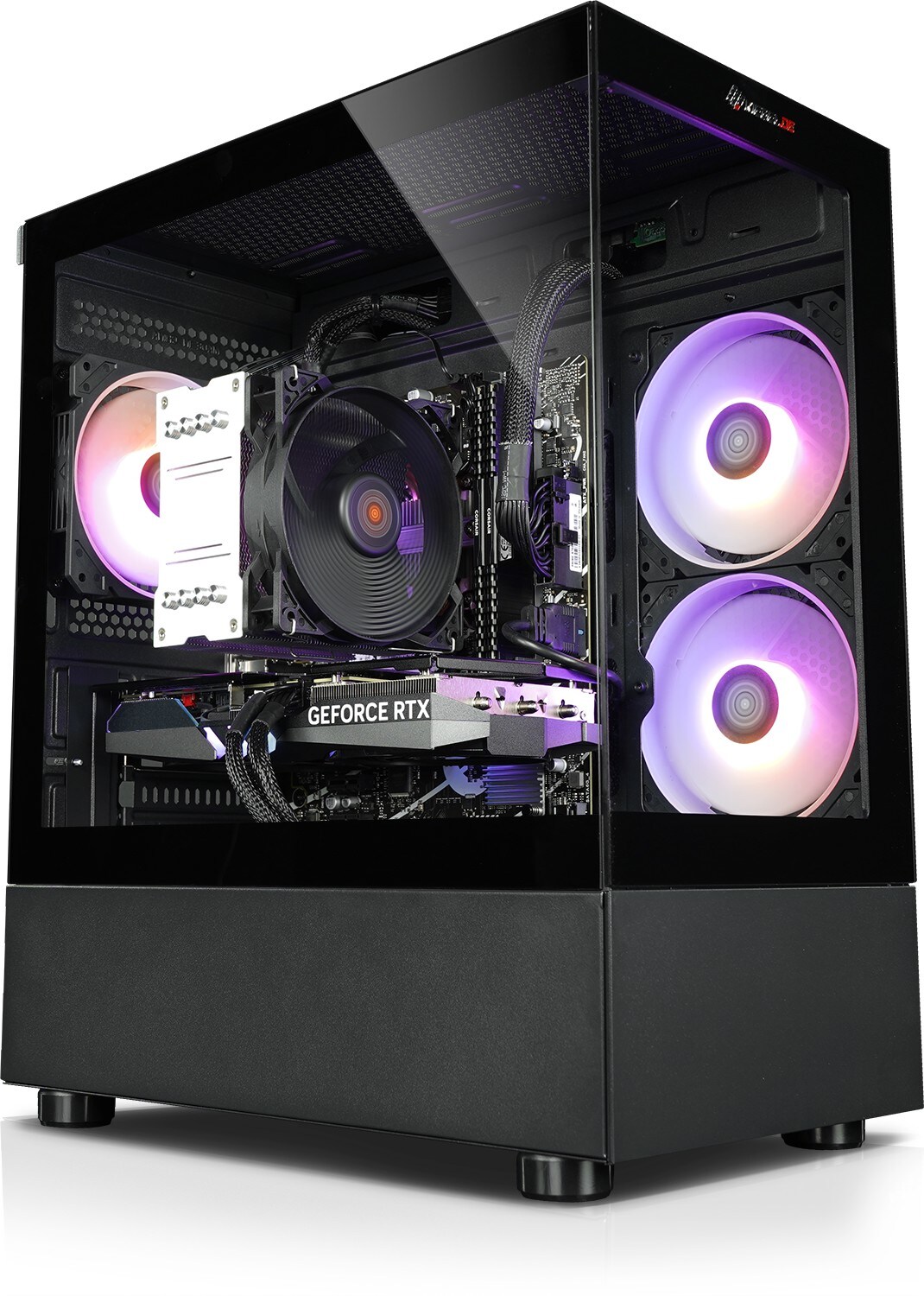 Gaming PC InvaderXS V AMD Ryzen 7 5700X, 32GB DDR4, AMD Radeon RX 7600 XT 16 GB, 2TB SSD, Windows 11