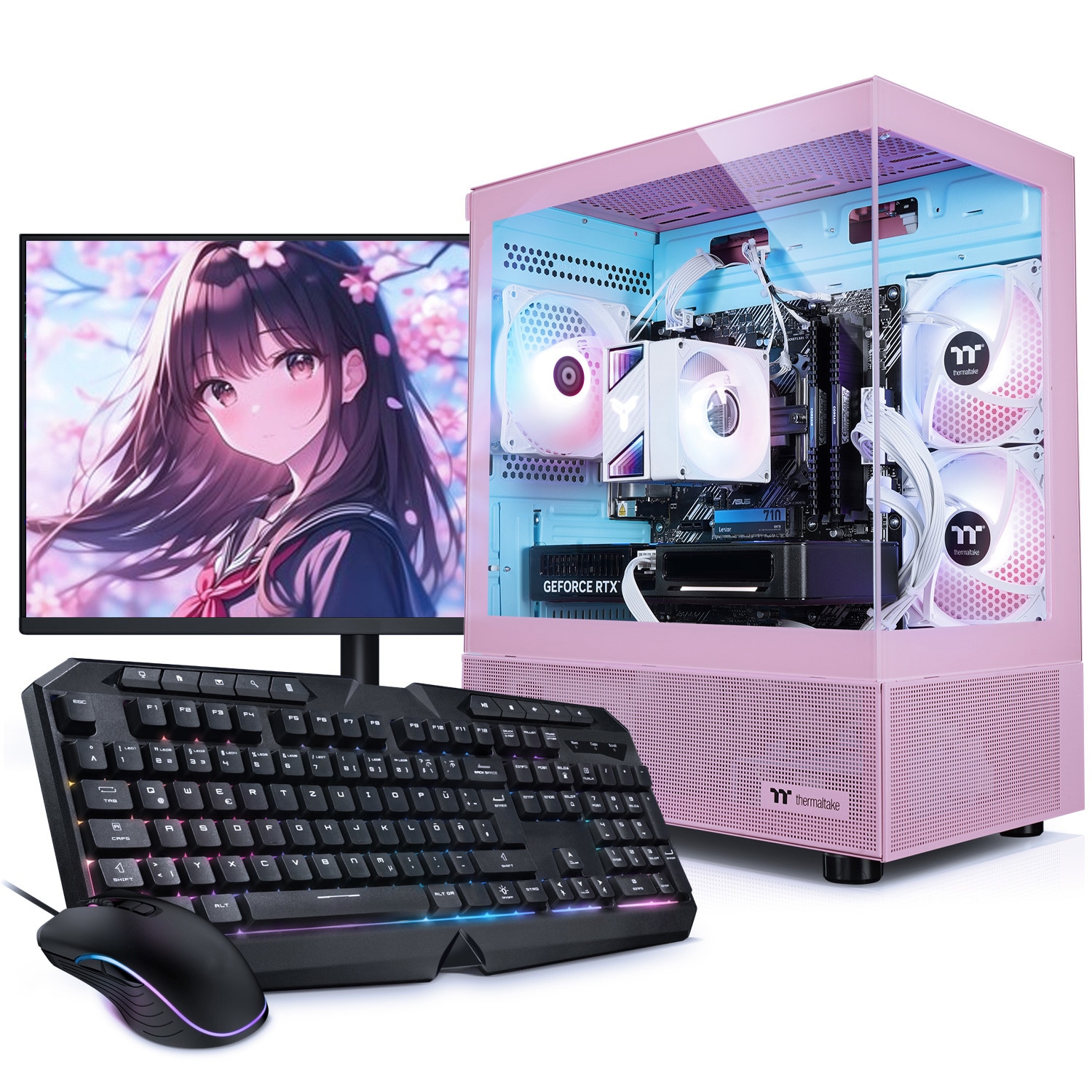 PC Set Gaming mit 27 Zoll TFT Zindarella V AMD Ryzen 7 5700X, 32GB DDR4, NVIDIA RTX 5050 8 GB, 1TB SSD, WLAN, Windows 11 - Bild 1