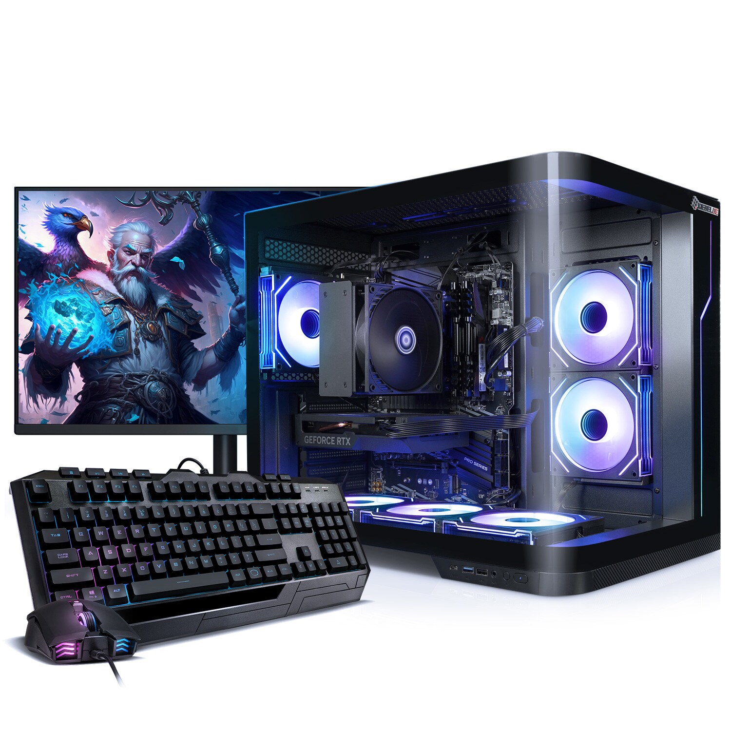 PC Set Gaming mit 27 Zoll TFT Curve V AMD Ryzen 5 5600GT, 32GB DDR4, AMD Vega Grafik, 1TB SSD, WLAN, Windows 11 - Bild 1