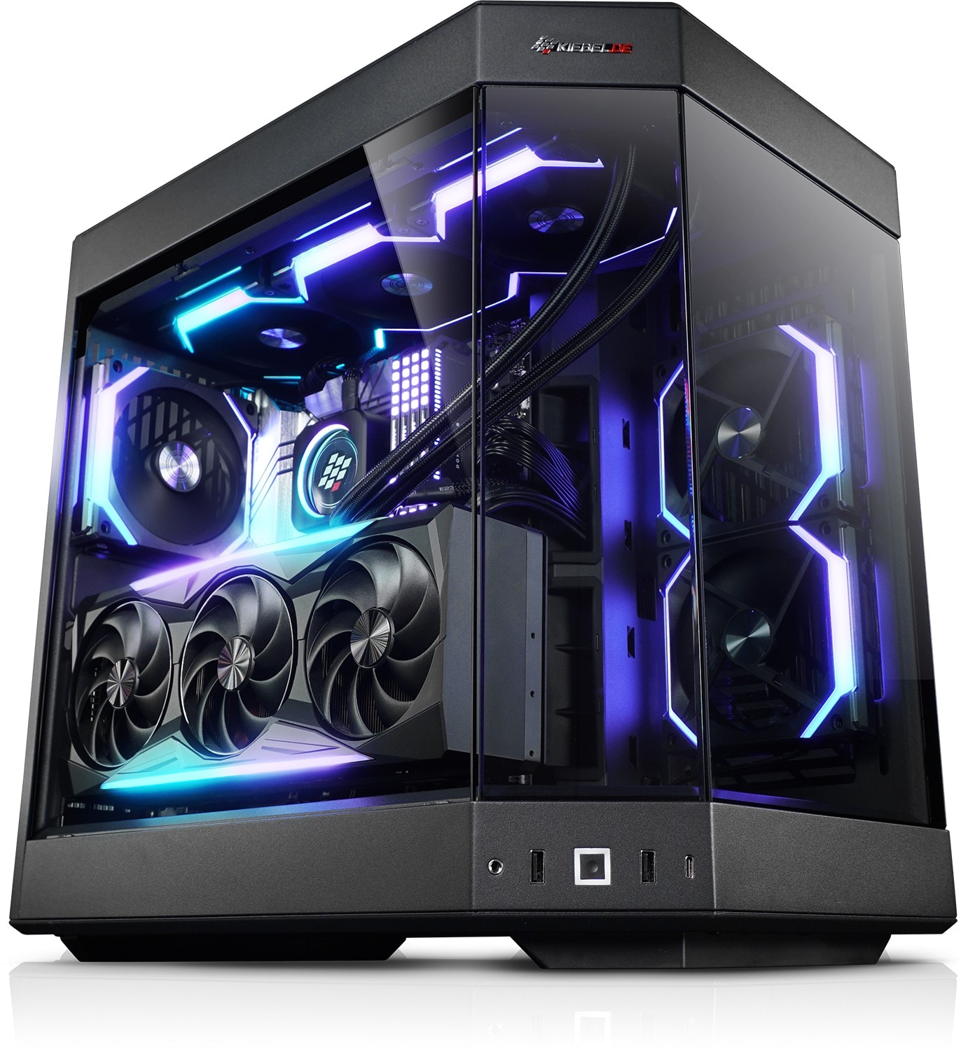 Gaming PC Cube Poseidon Intel Core i7-14700KF, 64GB DDR5, NVIDIA RTX 5070 Ti 16 GB, 2TB SSD, Windows 11 - Bild 1