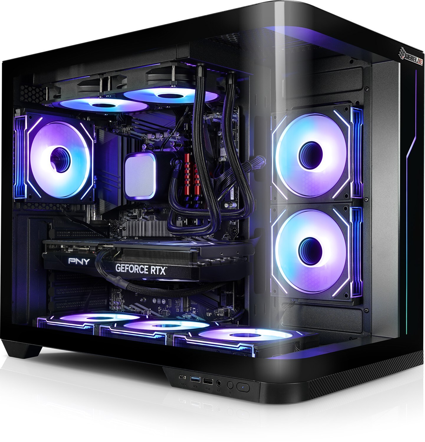 Gaming PC Curve AMD Ryzen 7 9800X3D, 32GB DDR5, NVIDIA RTX 5060 8 GB, 1TB SSD, Windows 11 - Bild 1