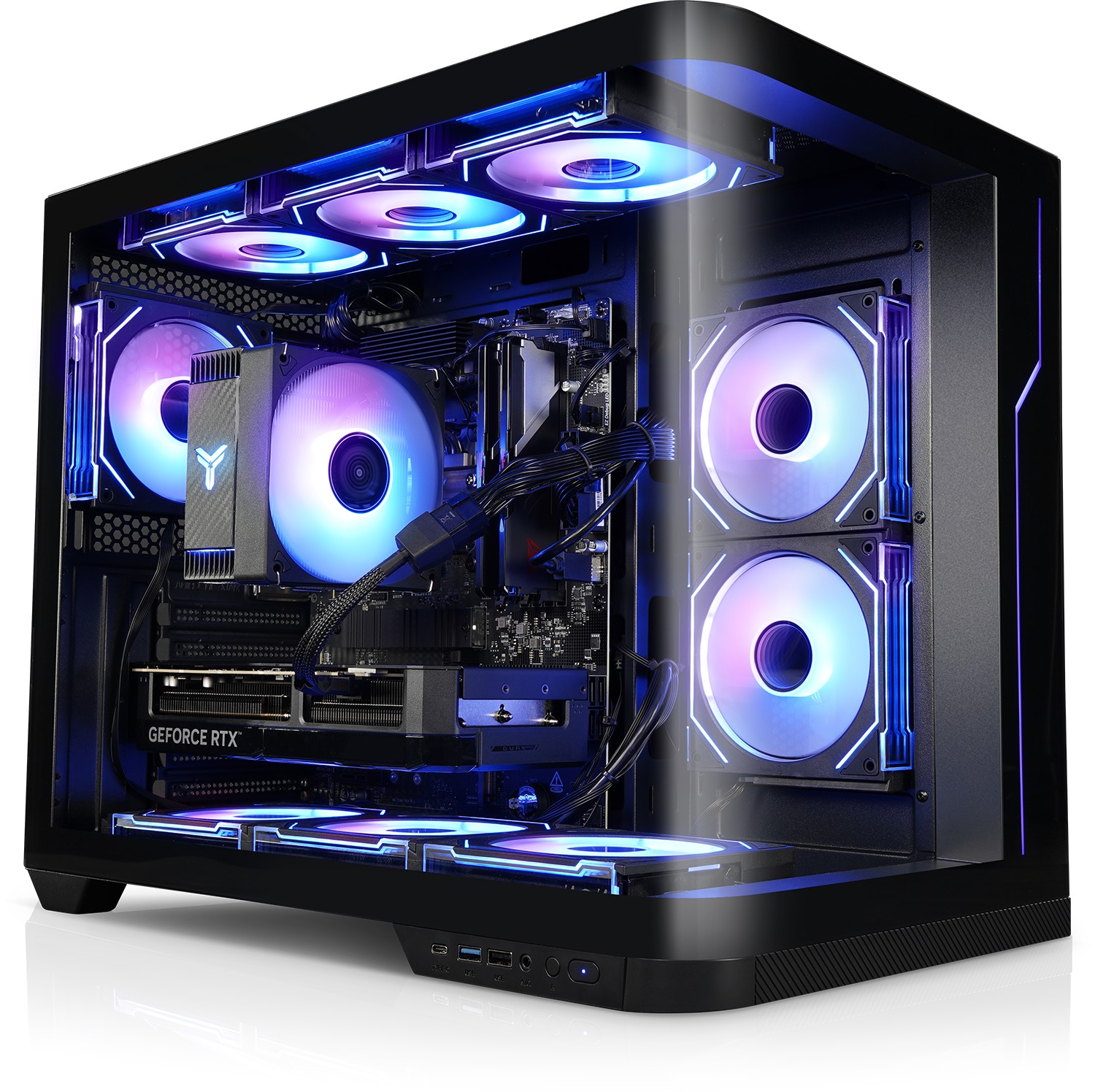 Gaming PC Panorama Curve IX AMD Ryzen 7 9700X, 32GB DDR5, NVIDIA RTX 5080 16 GB, 1TB SSD, Windows 11 - Bild 1