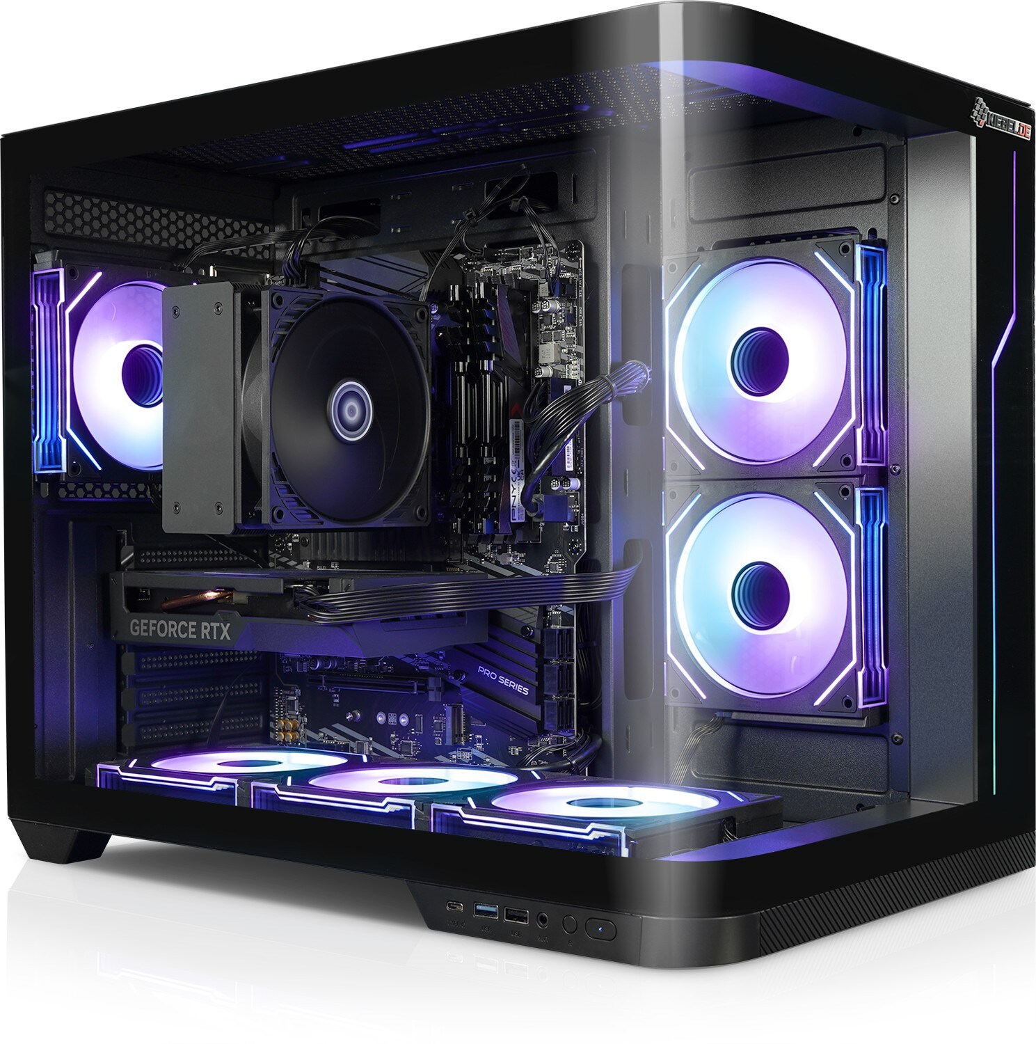 Gaming PC Curve V AMD Ryzen 7 5700X, 32GB DDR4, NVIDIA RTX 5060 8 GB, 2TB SSD, WLAN, Windows 11