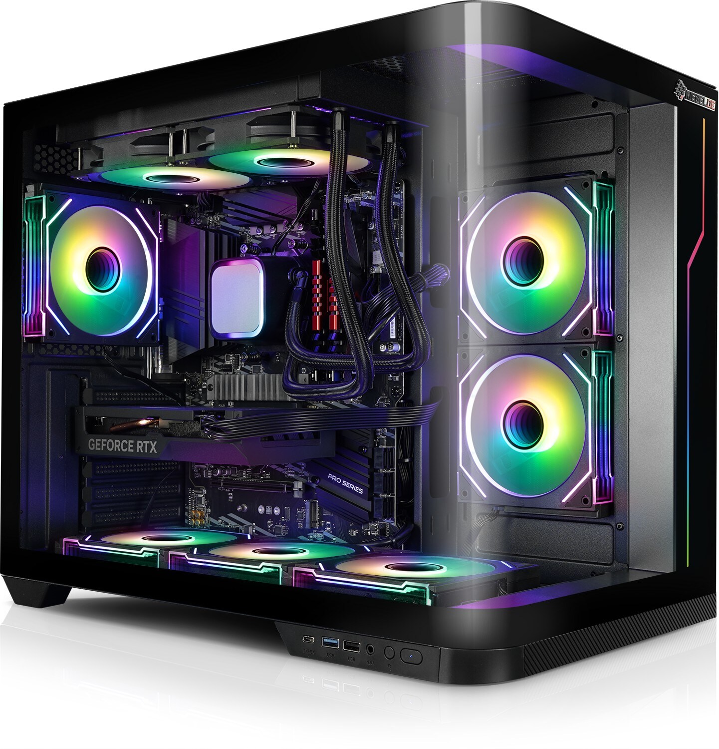 Gaming PC PNY Elite Plus AMD Ryzen 7 7800X3D, 32GB DDR5, PNY RTX 5070 12 GB, 1TB SSD, Windows 11