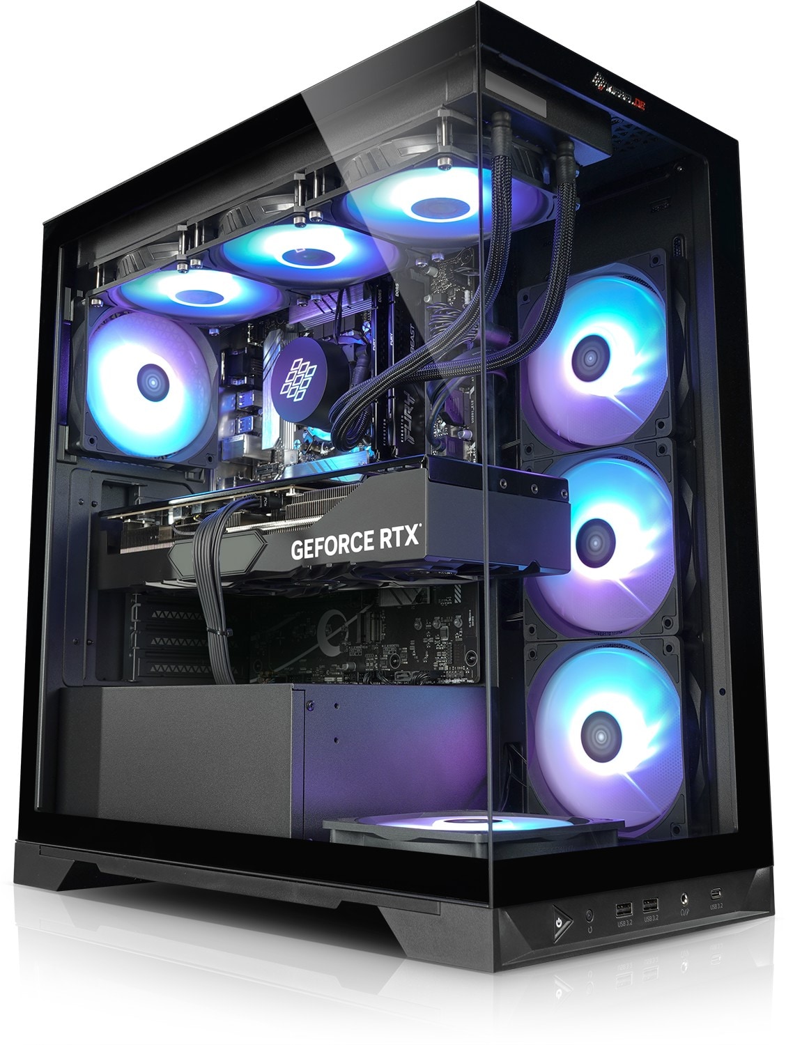 Gaming PC Invader X AMD Ryzen 7 7800X3D, 32GB DDR5, NVIDIA RTX 5070 Ti 16 GB, 1TB SSD, Windows 11 - Bild 1