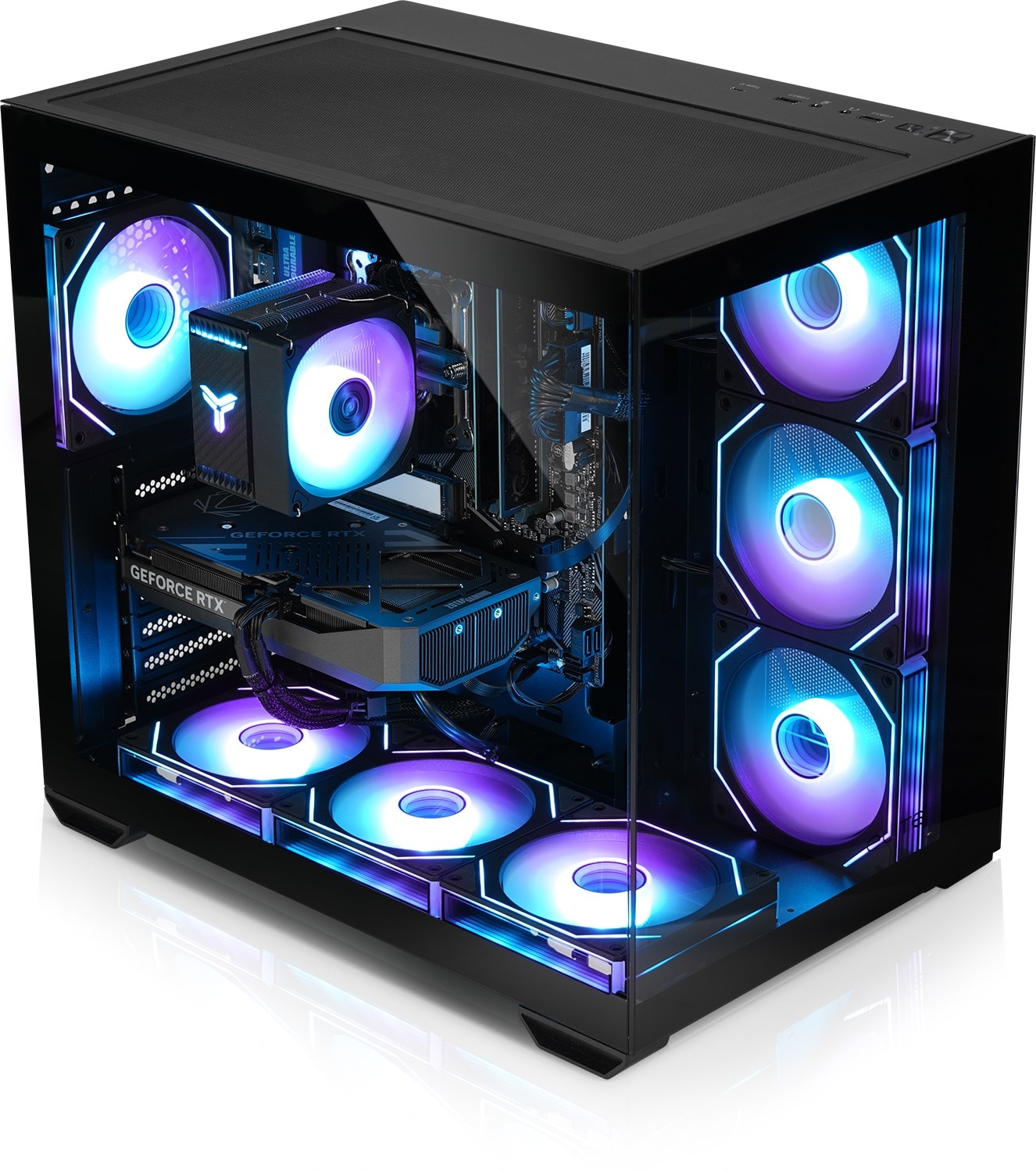 Gaming PC Panorama  AMD Ryzen 7 5700X, 16GB DDR4, NVIDIA RTX 5070 12 GB, 1TB SSD, WLAN, Windows 11 - Bild 1