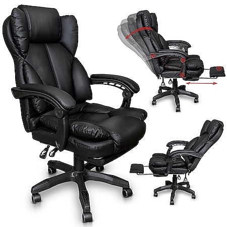 Chefsessel Bürostuhl Gamingstuhl Schreibtischstuhl Racing Chair mit Fußstütze - Bild 1