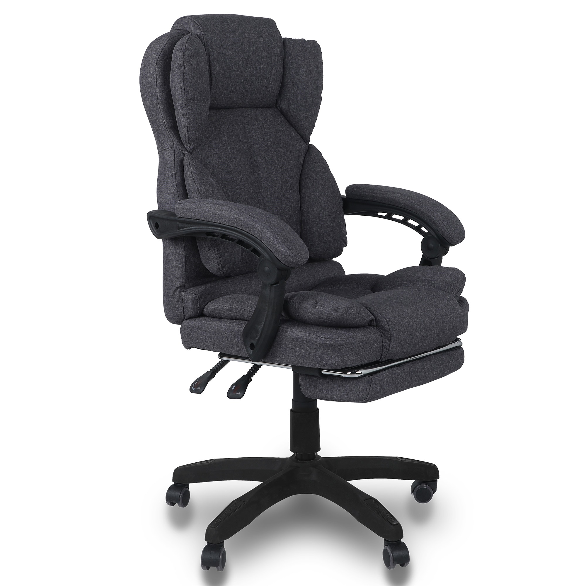 Schreibtischstuhl B&uuml;rostuhl Stoff Gamingstuhl Racing Chair Chefsessel mit Fu&szlig;st&uuml;tze - Bild 1