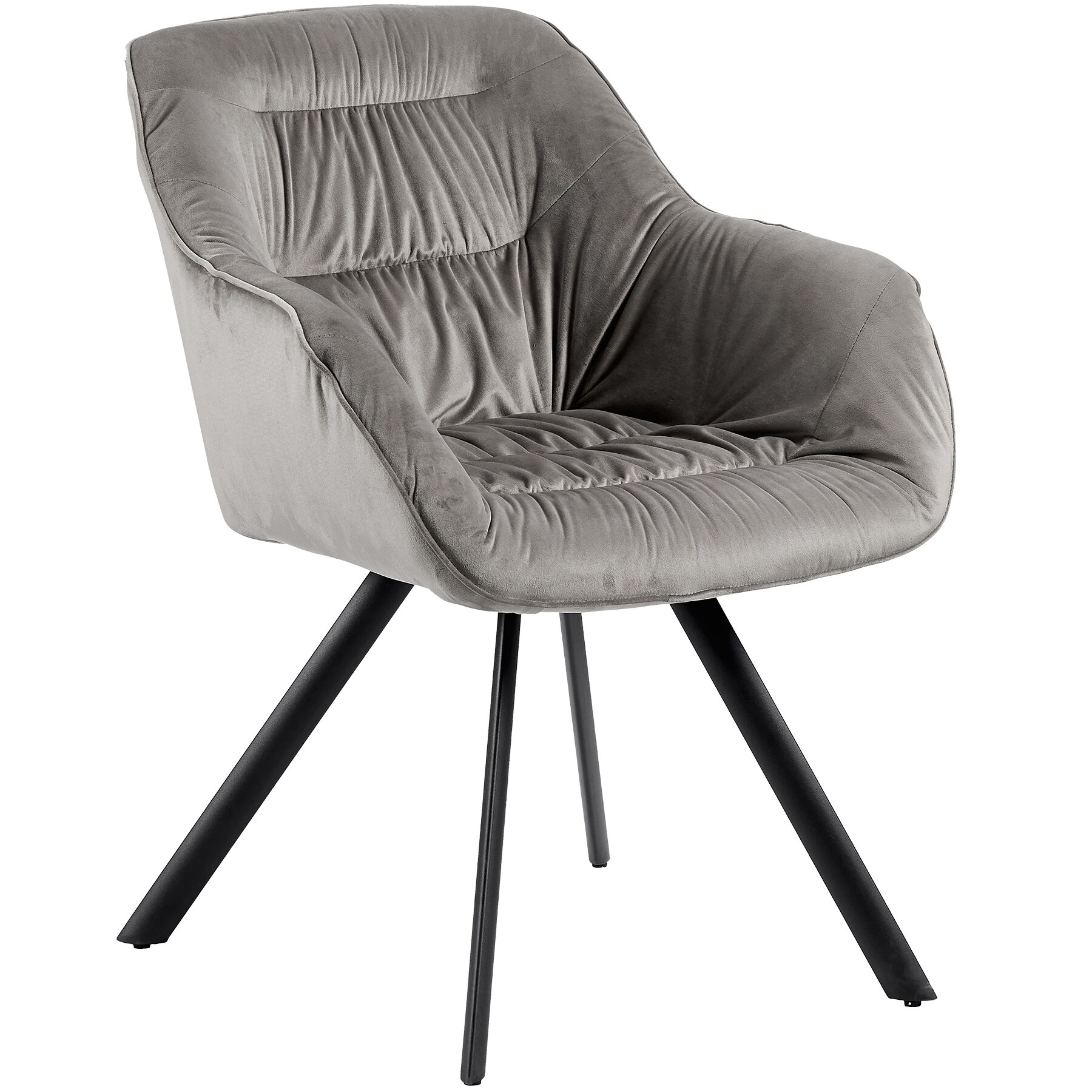 Moderne Esszimmerst&uuml;hle - schicke Esstischst&uuml;hle in Velvetoptik gepolsterte St&uuml;hle f&uuml;r Wohn- und Esszimmer - Bild 1