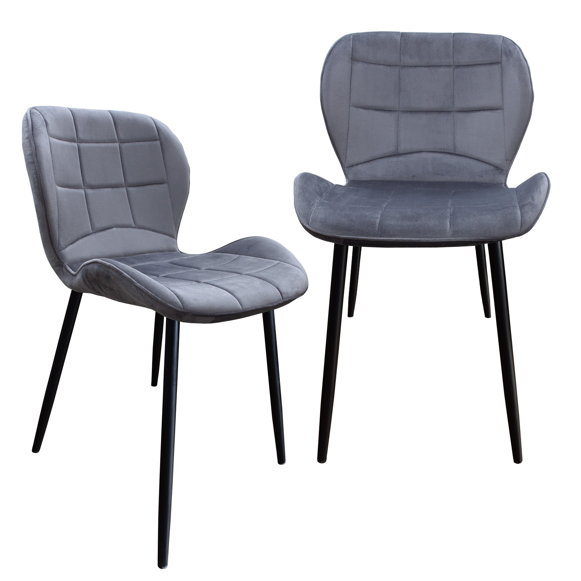 Esszimmerstuhl, K&uuml;chenstuhl , mit einem Samtvelours Bezug und einem Metallgestell - Bild 1