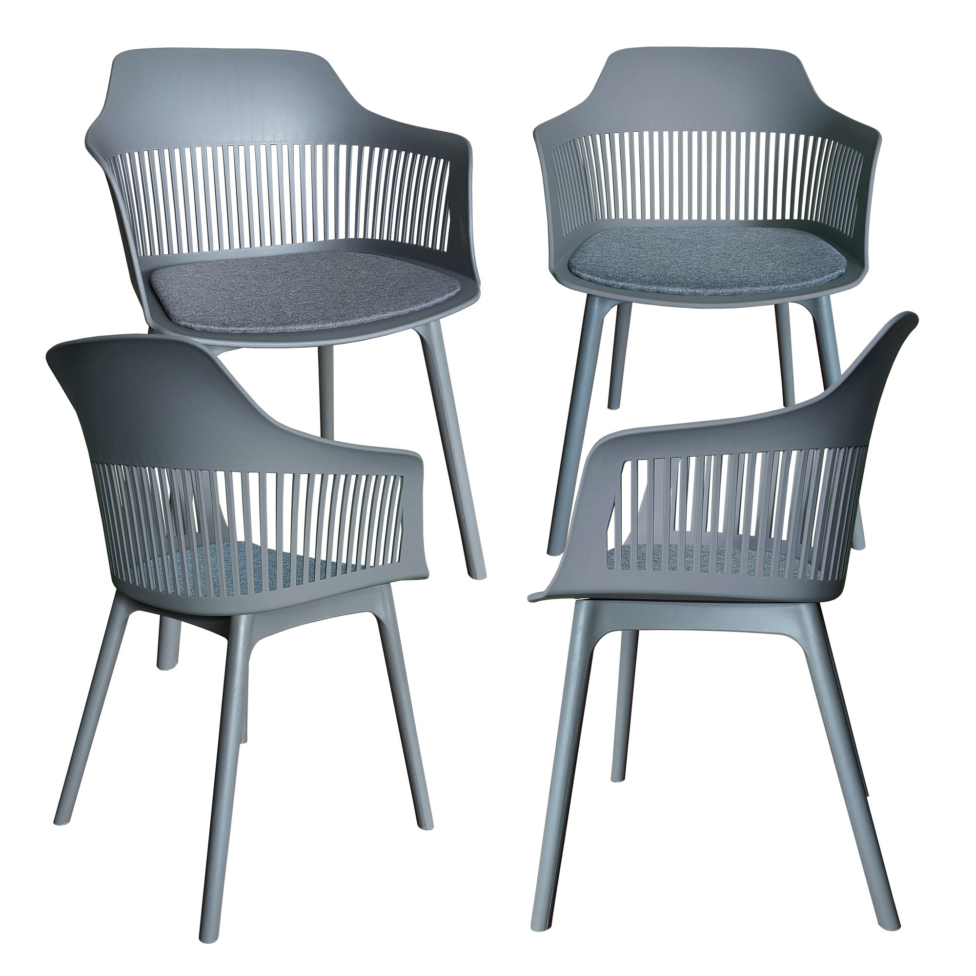 Trisens moderner Gartenstuhl in eleganter Optik - bequeme Esszimmerst&uuml;hle pflegeleichte Terrassenm&ouml;bel f&uuml;r den Au&szlig;en- und Innenbereich - Bild 1