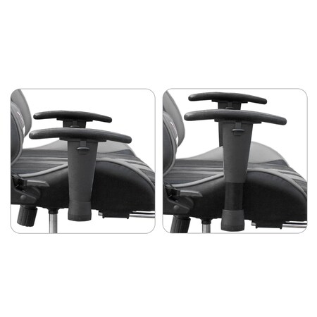 Gaming Stuhl im Racing Design in Lederoptik Bürostuhl mit flexiblen  Armlehnen ergonomischer Schreibtischstuhl mit verstellbarem  Rückenstützkissen