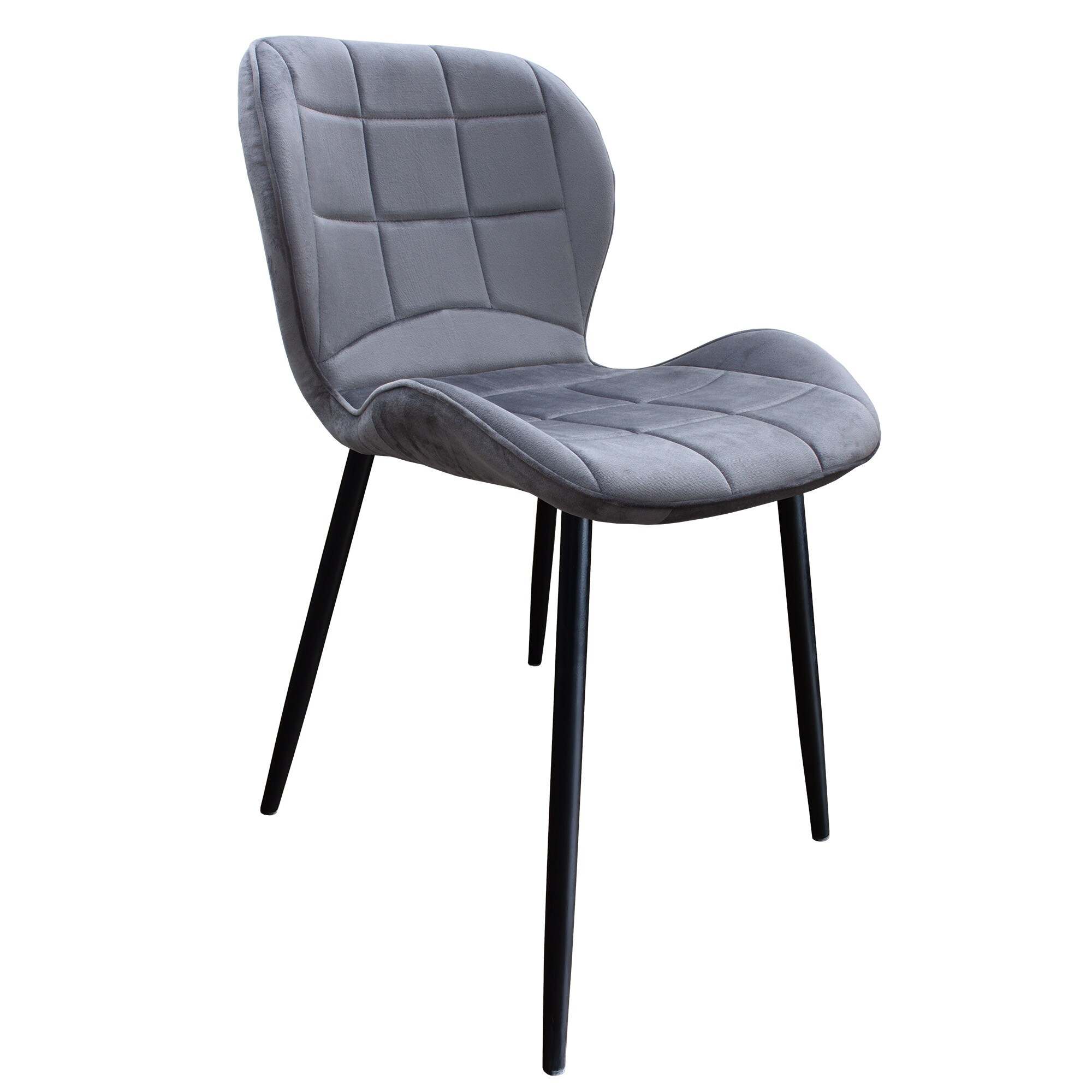 Esszimmerstuhl, K&uuml;chenstuhl , mit einem Samtvelours Bezug und einem Metallgestell - Bild 1