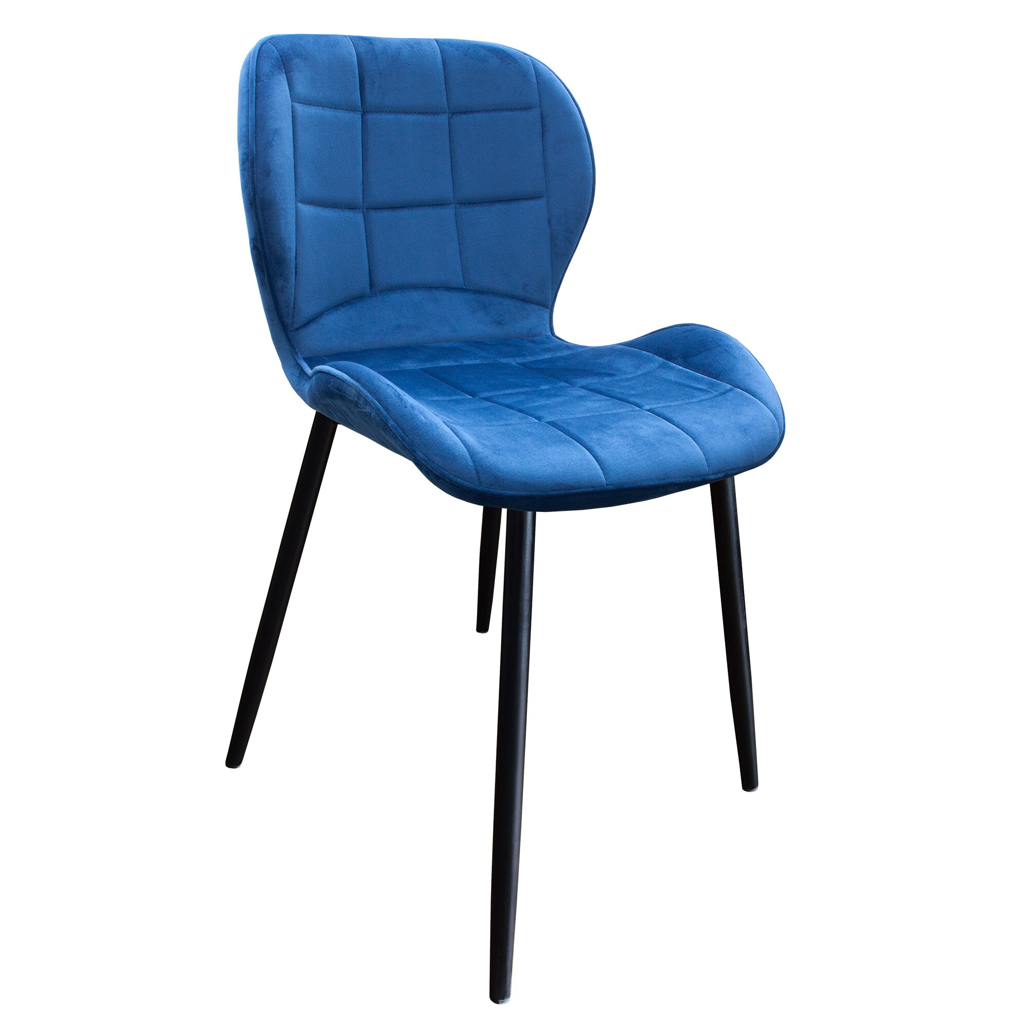 Esszimmerstuhl, K&uuml;chenstuhl , mit einem Samtvelours Bezug und einem Metallgestell - Bild 1