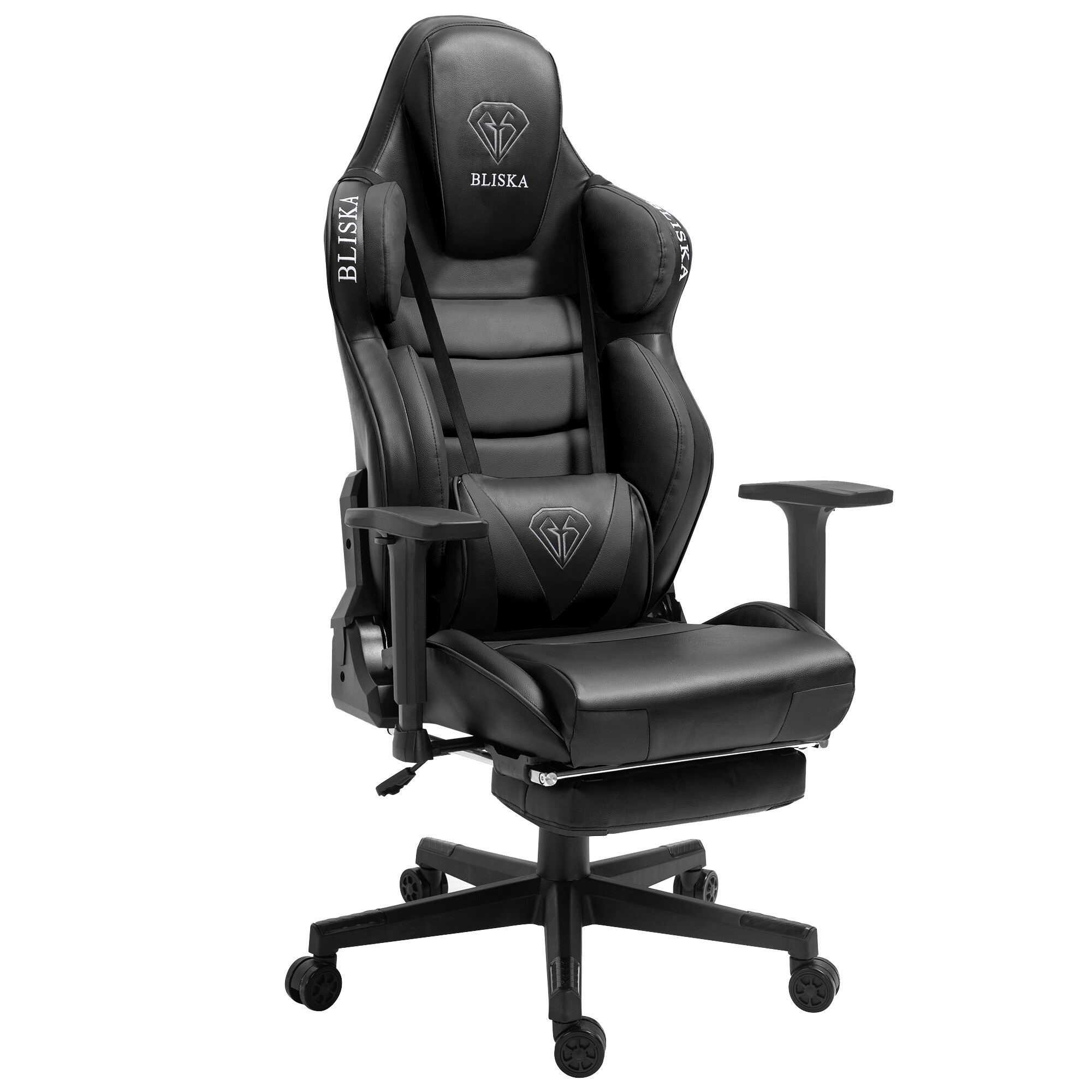 Chair Racing Chefsessel mit Sportsitz und ergonomsichen 4D-Armlehnen Schreibtischstuhl Drehstuhl - Bild 1