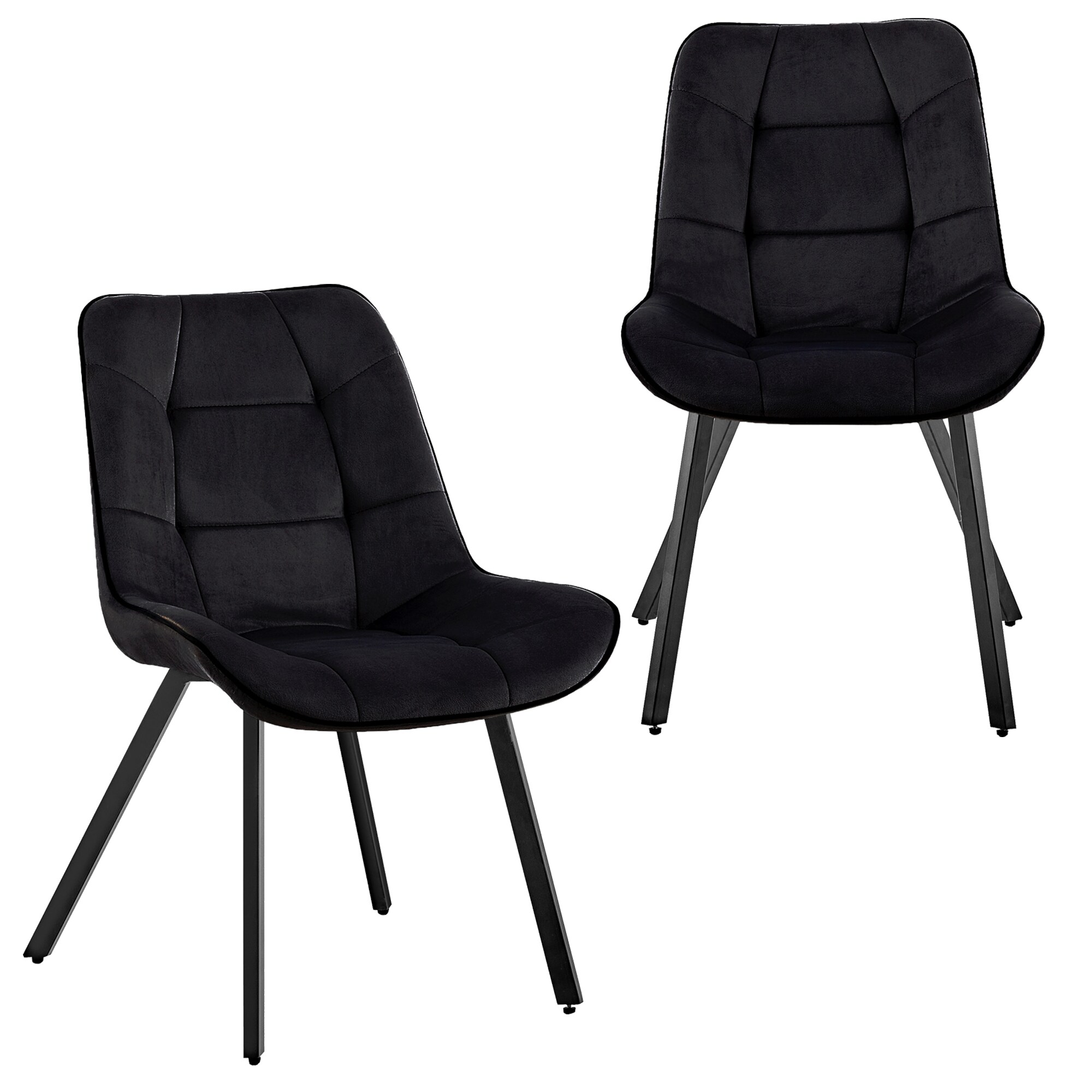 Samtst&uuml;hle Stoffst&uuml;hle Polsterstuhl Esszimmerst&uuml;hle K&uuml;chenst&uuml;hle aus Samt Metallbeine - Bild 1