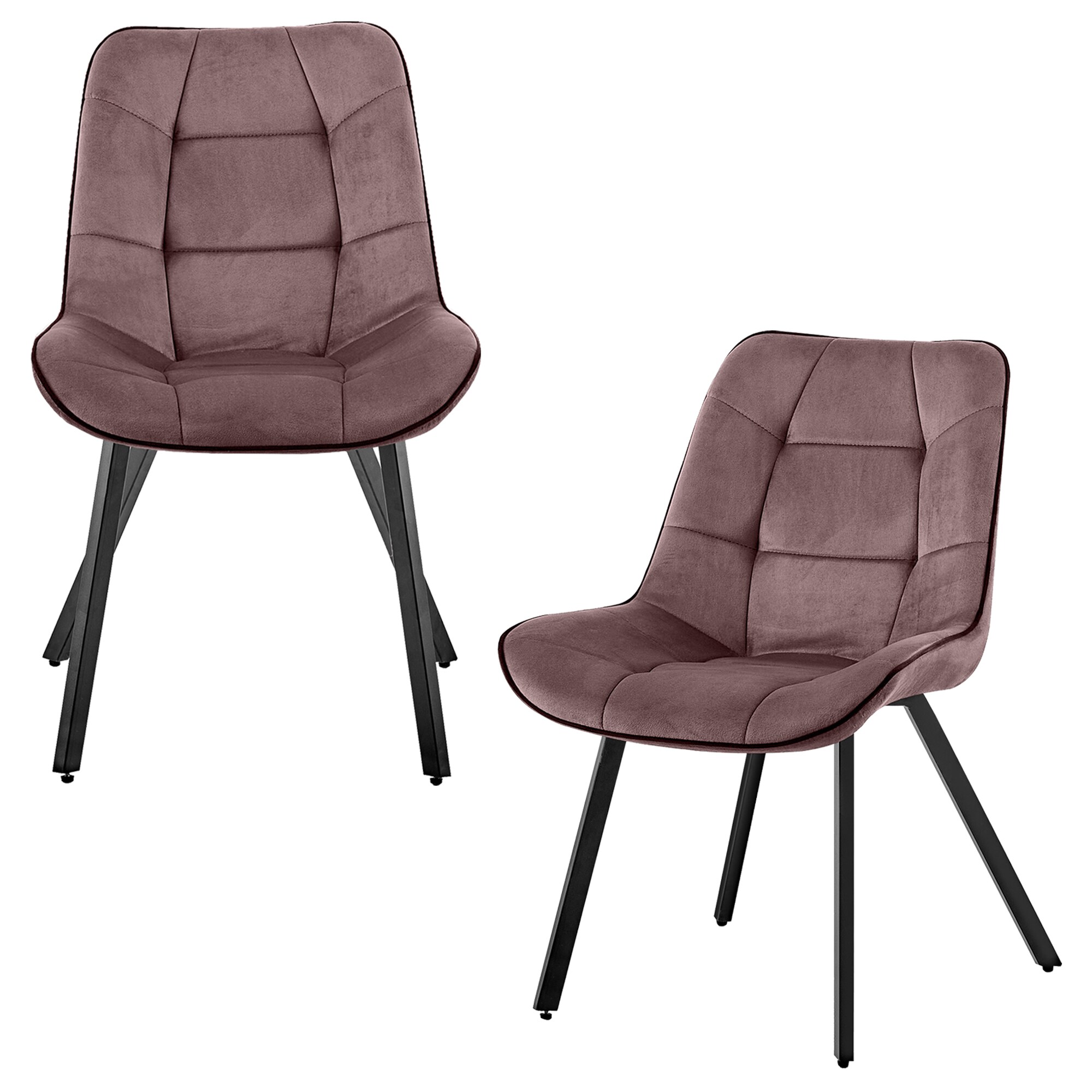 Samtst&uuml;hle Stoffst&uuml;hle Polsterstuhl Esszimmerst&uuml;hle K&uuml;chenst&uuml;hle aus Samt Metallbeine - Bild 1