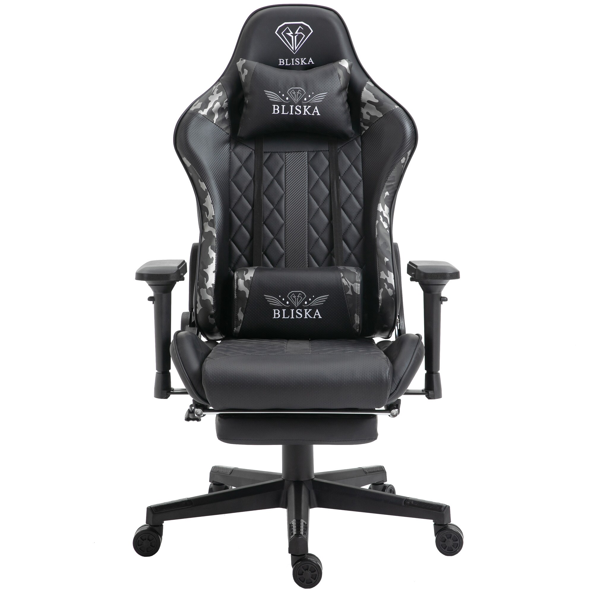 Gaming Stuhl Chair Racing mit Fu&szlig;st&uuml;tze und ergonomsichen 4D-Armlehnen - Bild 1