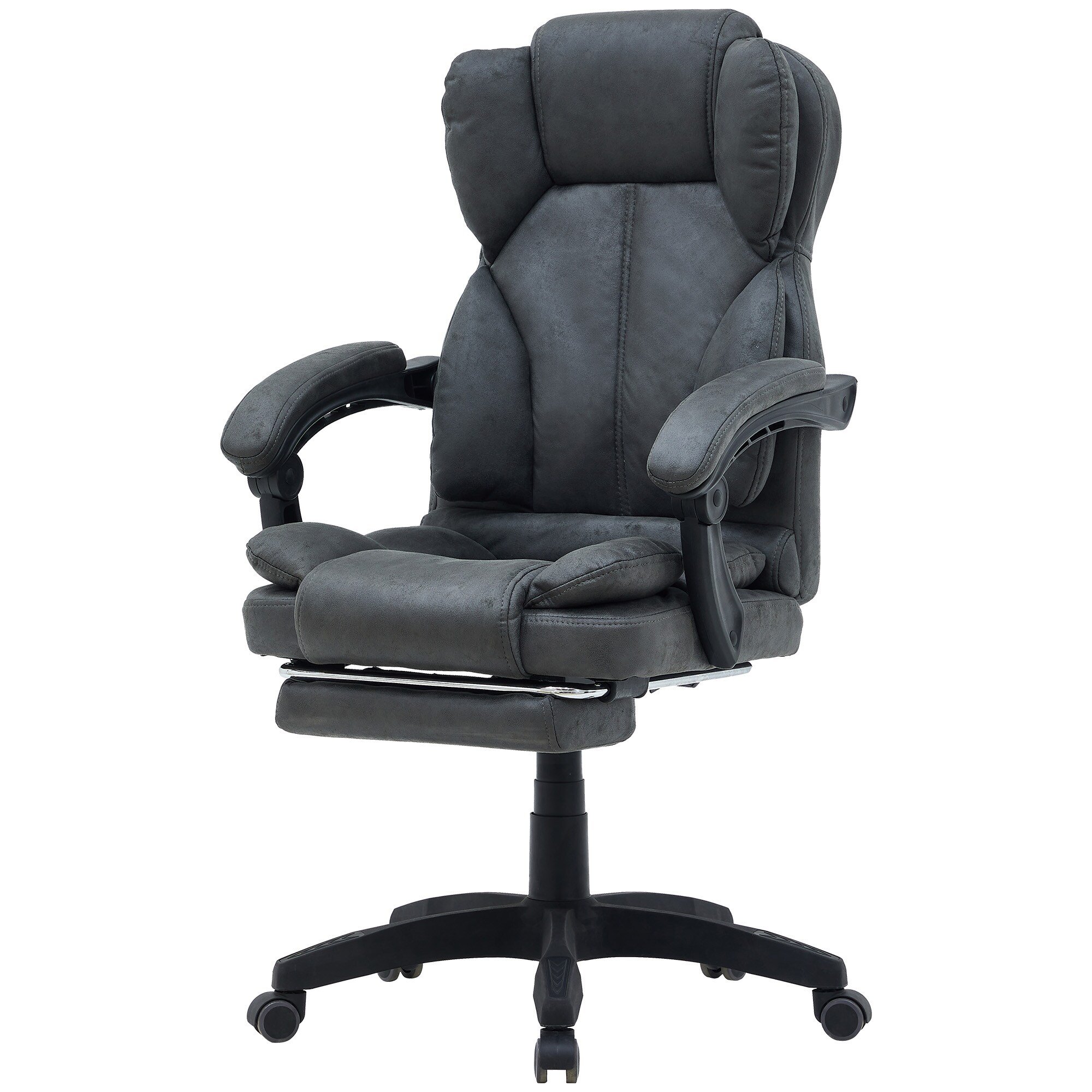 B&uuml;rostuhl mit gepolsterten 3-Punkt-Armlehnen - Schreibtischstuhl mit Kopf- und Fu&szlig;st&uuml;tze - ergonomischer B&uuml;rostuhl mit einer verstellbaren R&uuml;ckenlehne f&uuml;r ges&uuml;ndere Sitzpositionen - Bild 1