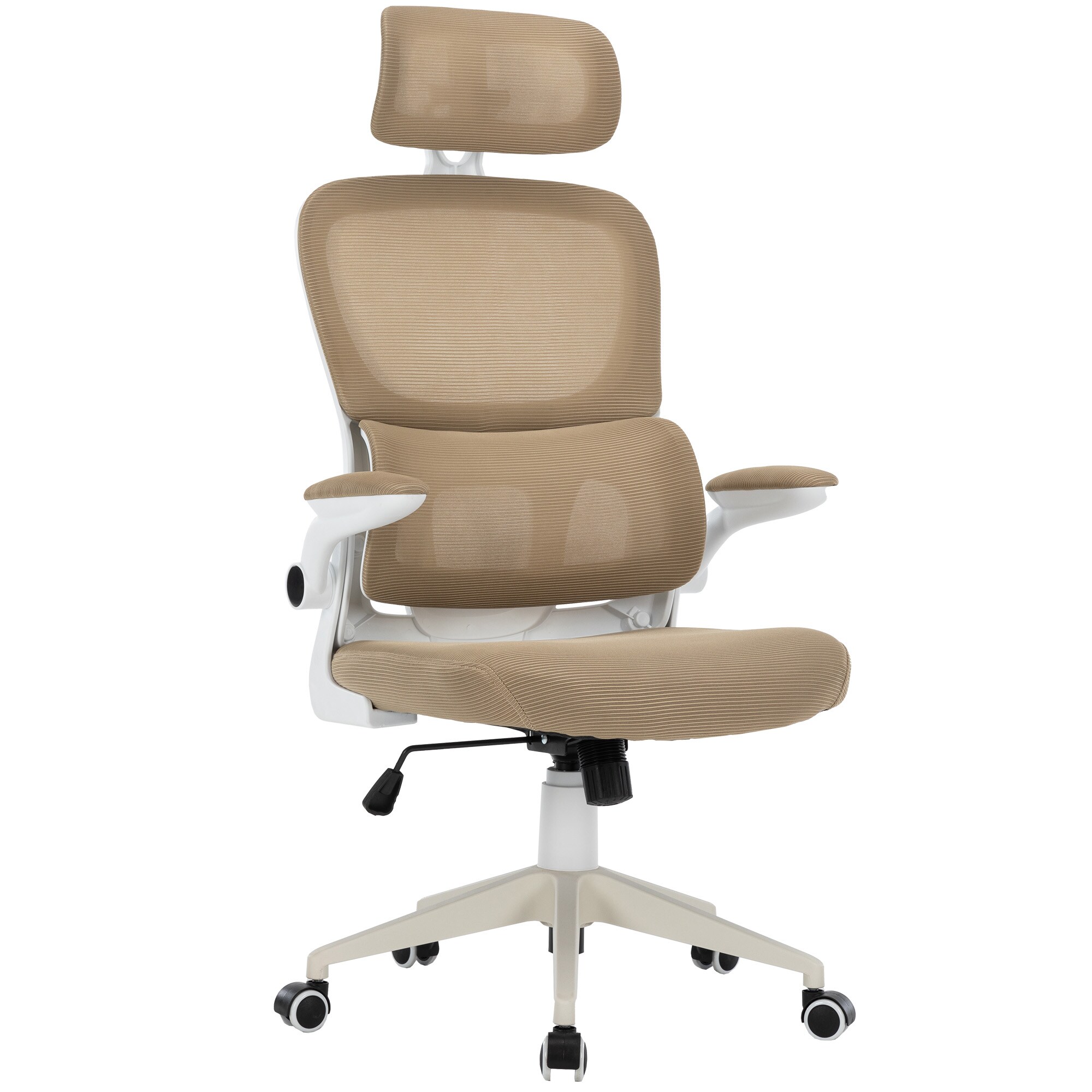 Flexibler B&uuml;rostuhl in moderner Mesh-Optik ergonomischer Schreibtischstuhl mit Nacken- und Lordosenst&uuml;tze Gamingstuhl mit atmungsaktiver Netzr&uuml;ckenlehne und Wippfunktion - Bild 1