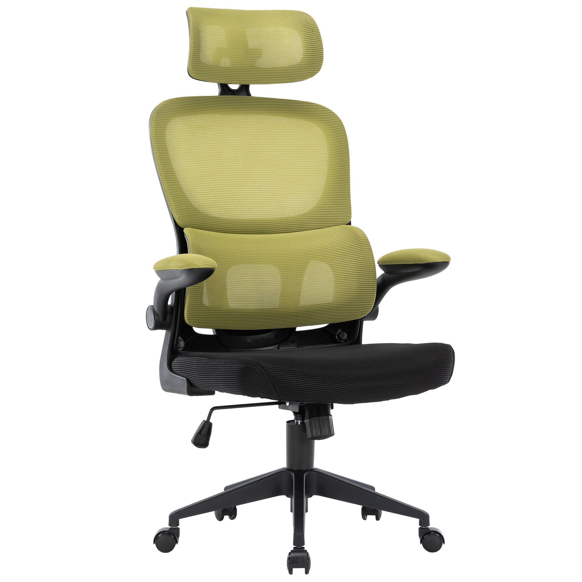 Flexibler B&uuml;rostuhl in moderner Mesh-Optik ergonomischer Schreibtischstuhl mit Nacken- und Lordosenst&uuml;tze Gamingstuhl mit atmungsaktiver Netzr&uuml;ckenlehne und Wippfunktion - Bild 1