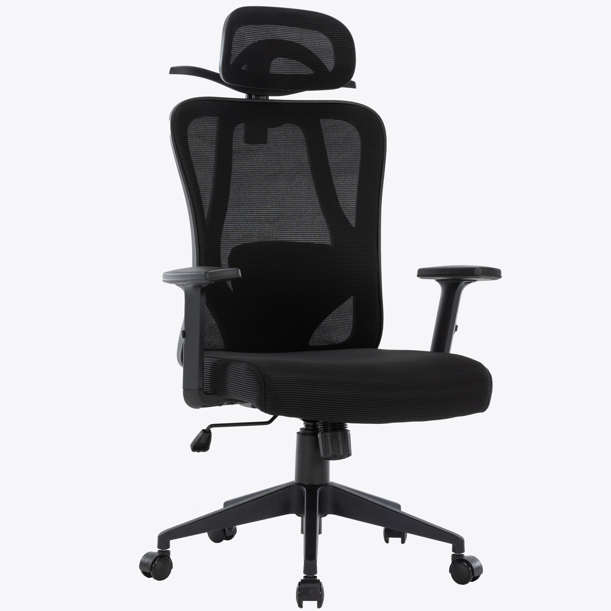 B&uuml;rostuhl mit platzsparendem Kleiderb&uuml;gel - ergonomischer Schreibtischstuhl mit Nacken- und Lordosenst&uuml;tze - komfortabler Gamingstuhl mit Netzr&uuml;ckenlehne und Wippfunktion - Bild 1