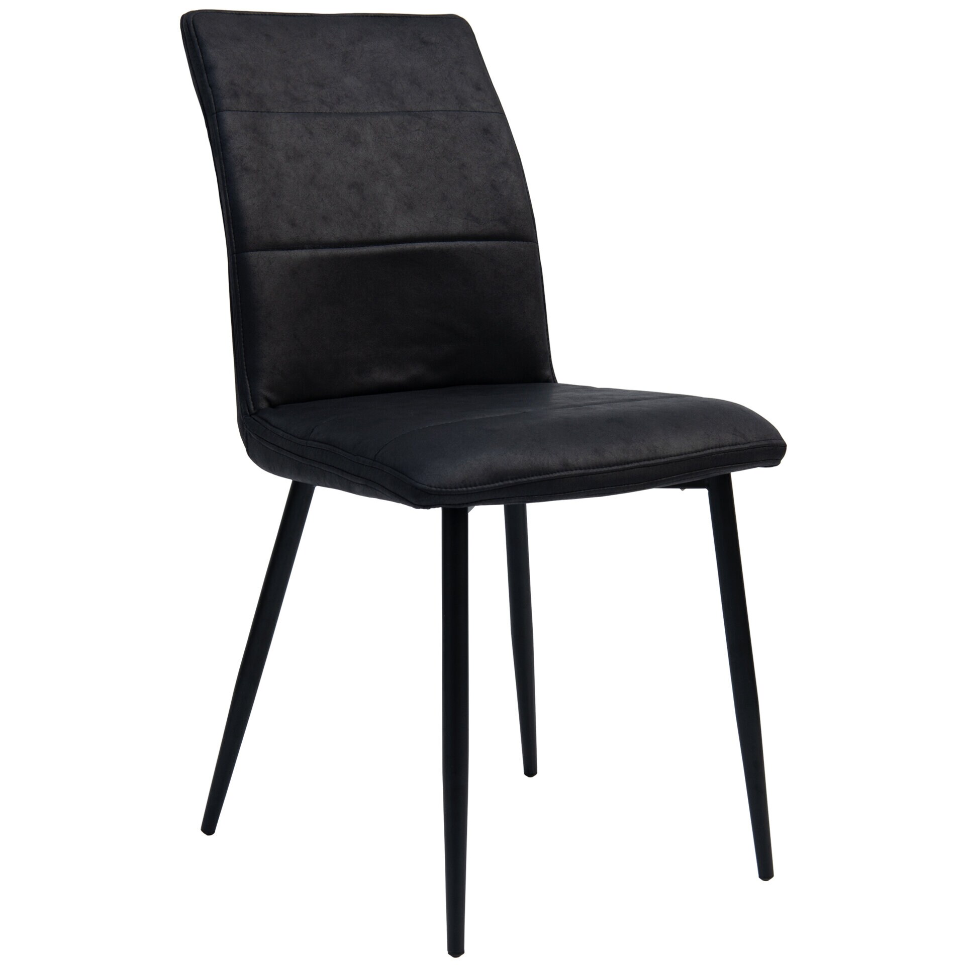 Moderne Esszimmerst&uuml;hle in Lederoptik - bequeme St&uuml;hle mit abgesteppter Vorderseite und bezogener R&uuml;ckseite - gepolsterte K&uuml;chenst&uuml;hle mit gebogener R&uuml;ckenlehne f&uuml;r mehr Sitzkomfort - Bild 1