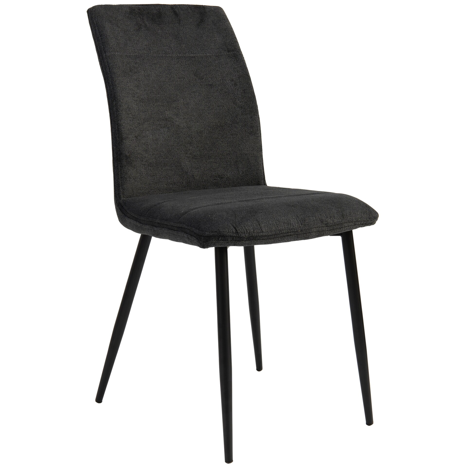 Moderne Esszimmerst&uuml;hle mit Stoffbezug - bequeme Esstischst&uuml;hle mit abgesteppter Vorderseite - gepolsterte K&uuml;chenst&uuml;hle mit gebogener R&uuml;ckenlehne f&uuml;r mehr Sitzkomfort - Bild 1