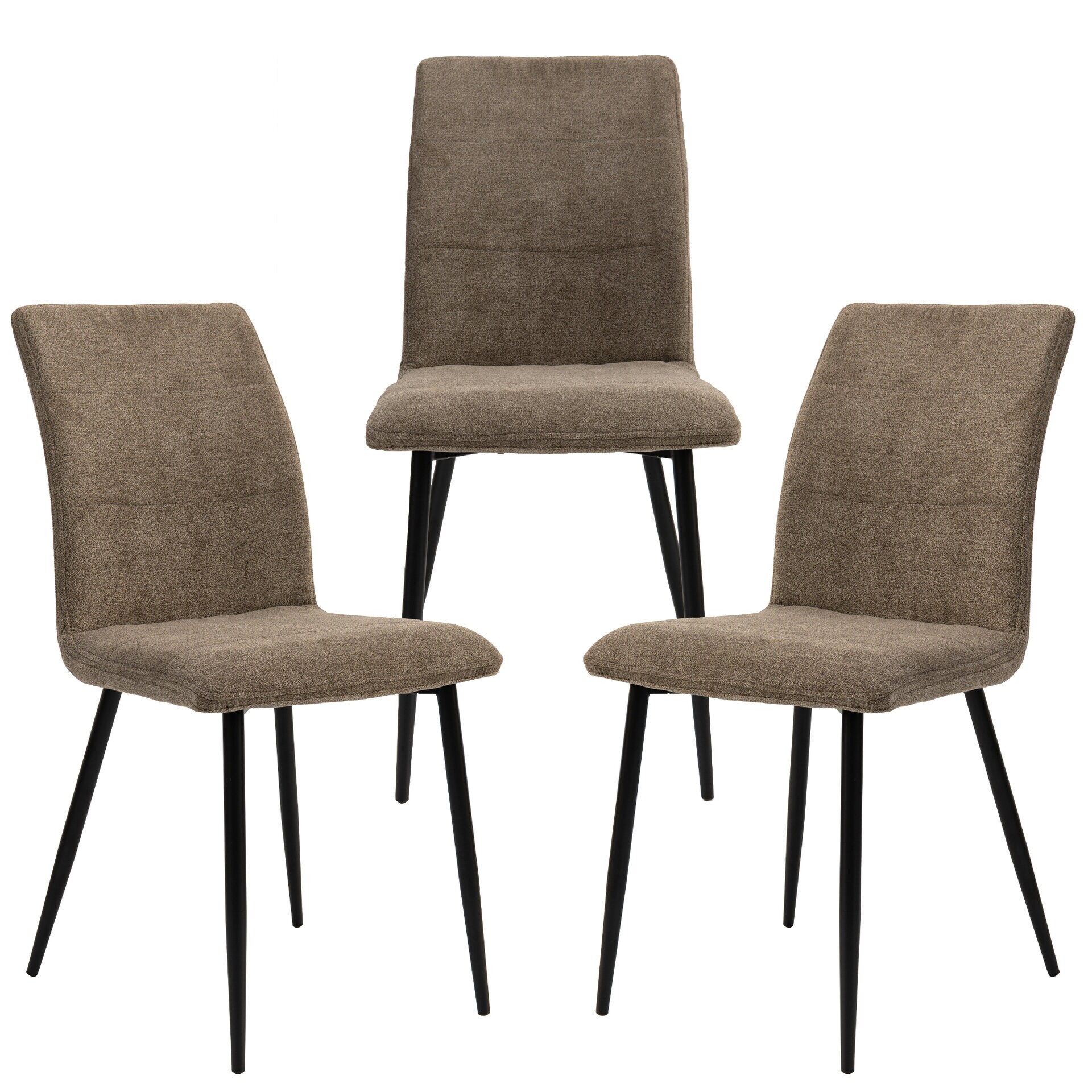 Moderne Esszimmerst&uuml;hle mit Stoffbezug - bequeme Esstischst&uuml;hle mit abgesteppter Vorderseite - gepolsterte K&uuml;chenst&uuml;hle mit gebogener R&uuml;ckenlehne f&uuml;r mehr Sitzkomfort - Bild 1