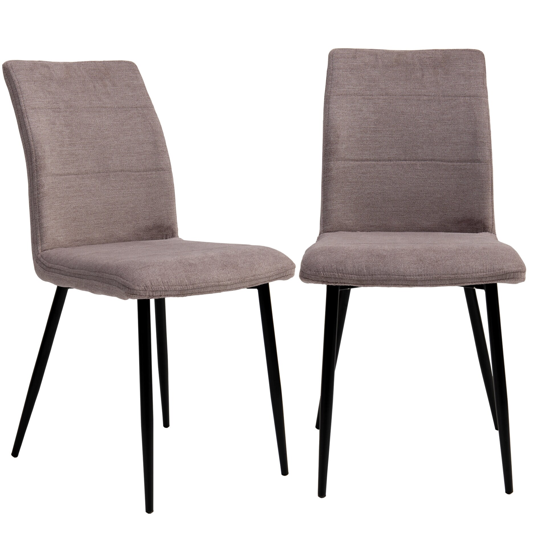 Moderne Esszimmerst&uuml;hle mit Stoffbezug - bequeme Esstischst&uuml;hle mit abgesteppter Vorderseite - gepolsterte K&uuml;chenst&uuml;hle mit gebogener R&uuml;ckenlehne f&uuml;r mehr Sitzkomfort - Bild 1