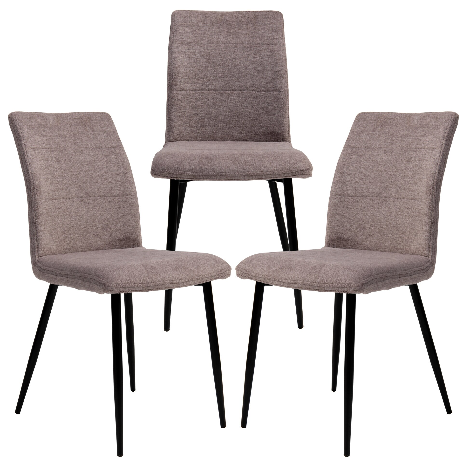 Moderne Esszimmerst&uuml;hle mit Stoffbezug - bequeme Esstischst&uuml;hle mit abgesteppter Vorderseite - gepolsterte K&uuml;chenst&uuml;hle mit gebogener R&uuml;ckenlehne f&uuml;r mehr Sitzkomfort - Bild 1