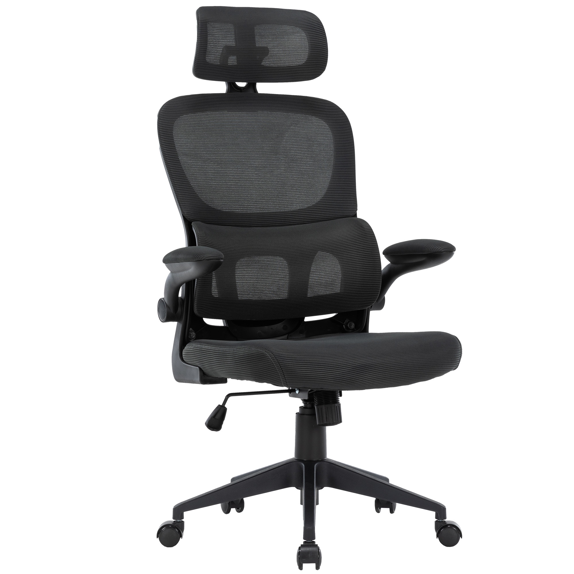 Flexibler B&uuml;rostuhl in moderner Mesh-Optik ergonomischer Schreibtischstuhl mit Nacken- und Lordosenst&uuml;tze Gamingstuhl mit atmungsaktiver Netzr&uuml;ckenlehne und Wippfunktion - Bild 1