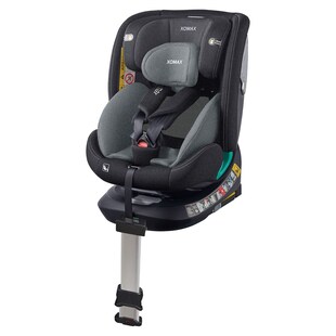 Auto Kindersitz / Sitzerhöhung drehbar 360° Grad mit Standfuß (Schwarz) für Kinder von ca. 15 Monate bis 12 Jahre / 9 bis 36 kg / ECE R129 (Klasse I, II, III) mit ISOFIX - Bild 1