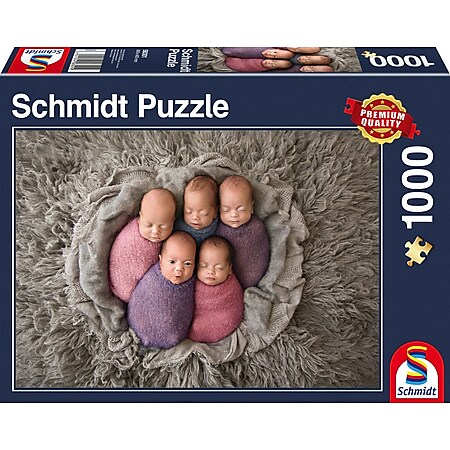 Schmidt Spiele Puzzle Fünf auf einen Streich - Fünflinge 1000 Teile - Bild 1