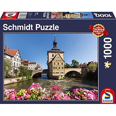 Schmidt Spiele Puzzle Bamberg, Regnitz und altes Rathaus 1000 Teile - Bild 1
