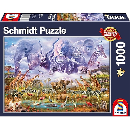 Schmidt Spiele Puzzle Tiere an der Wasserstelle 1000 Teile - Bild 1