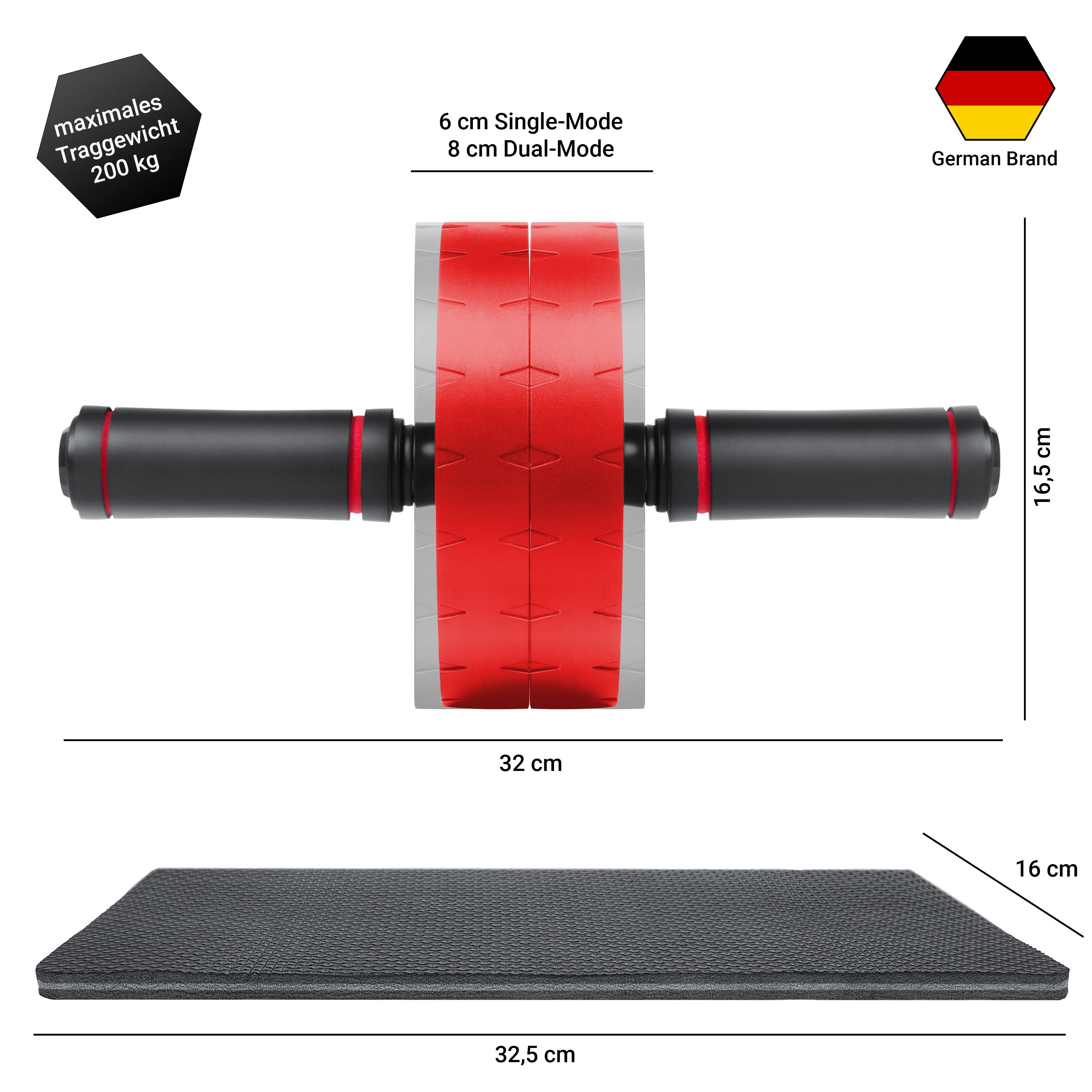 Bauchmuskelroller (AB Roller) Von FiduSport – Tra Produktbild-Vorschau 7
