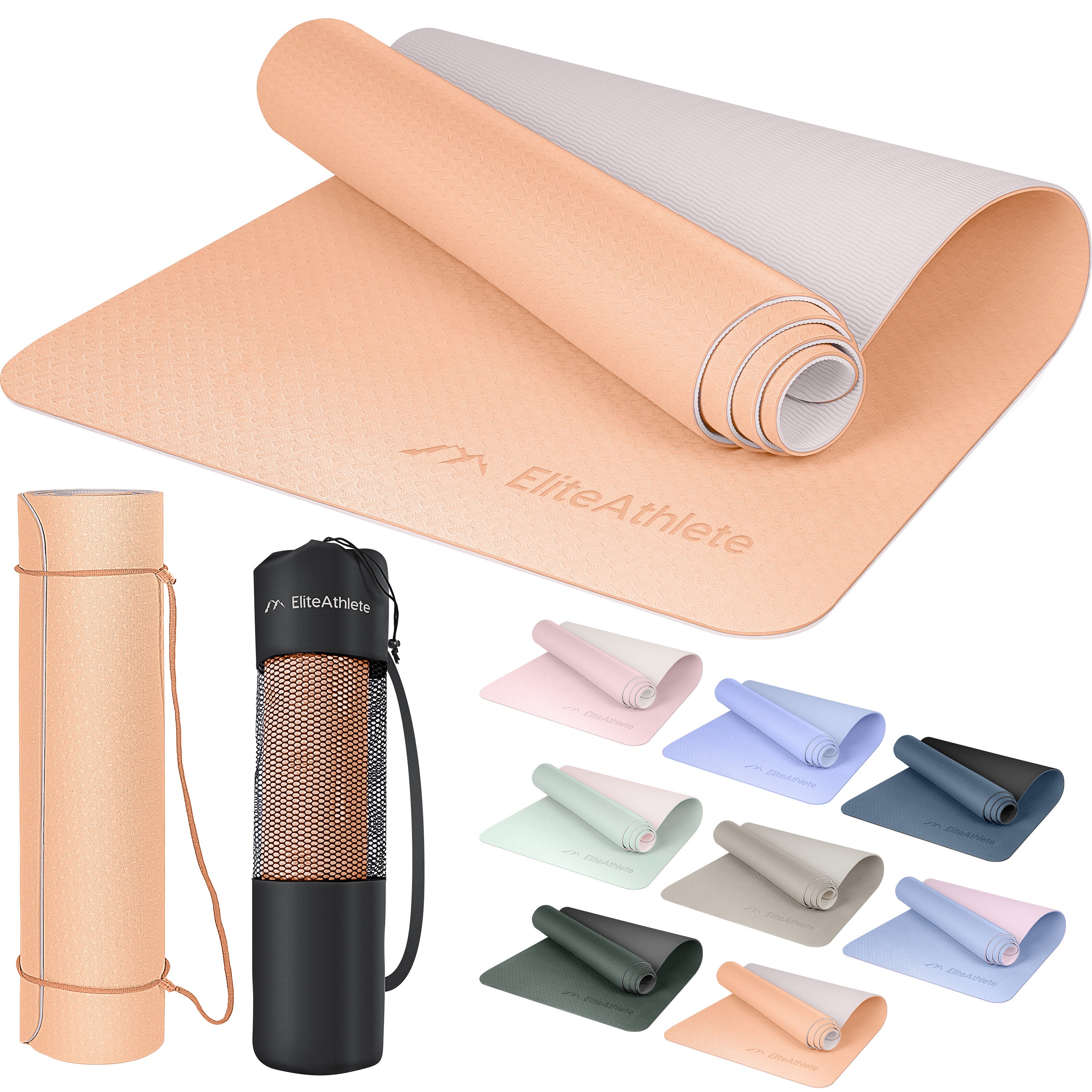 EliteAthlete&reg; Yogamatte - Apricot Ivory - Bild 1
