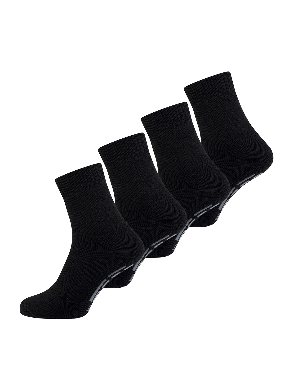 NUR DER Herren Basicsocken Stopper Socke 4er Pack